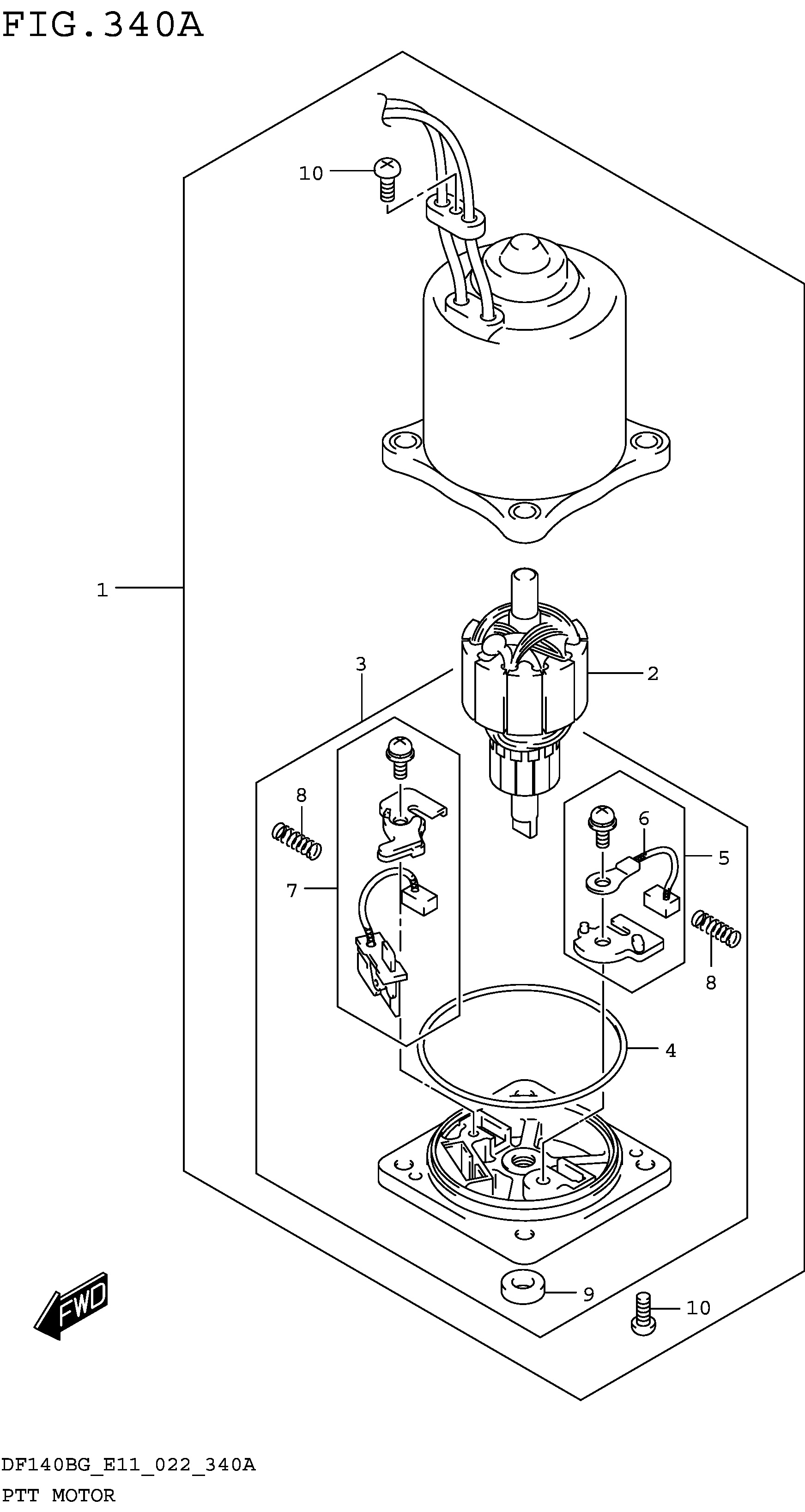 MOTEUR PTT (DF115BG,DF115BZG)