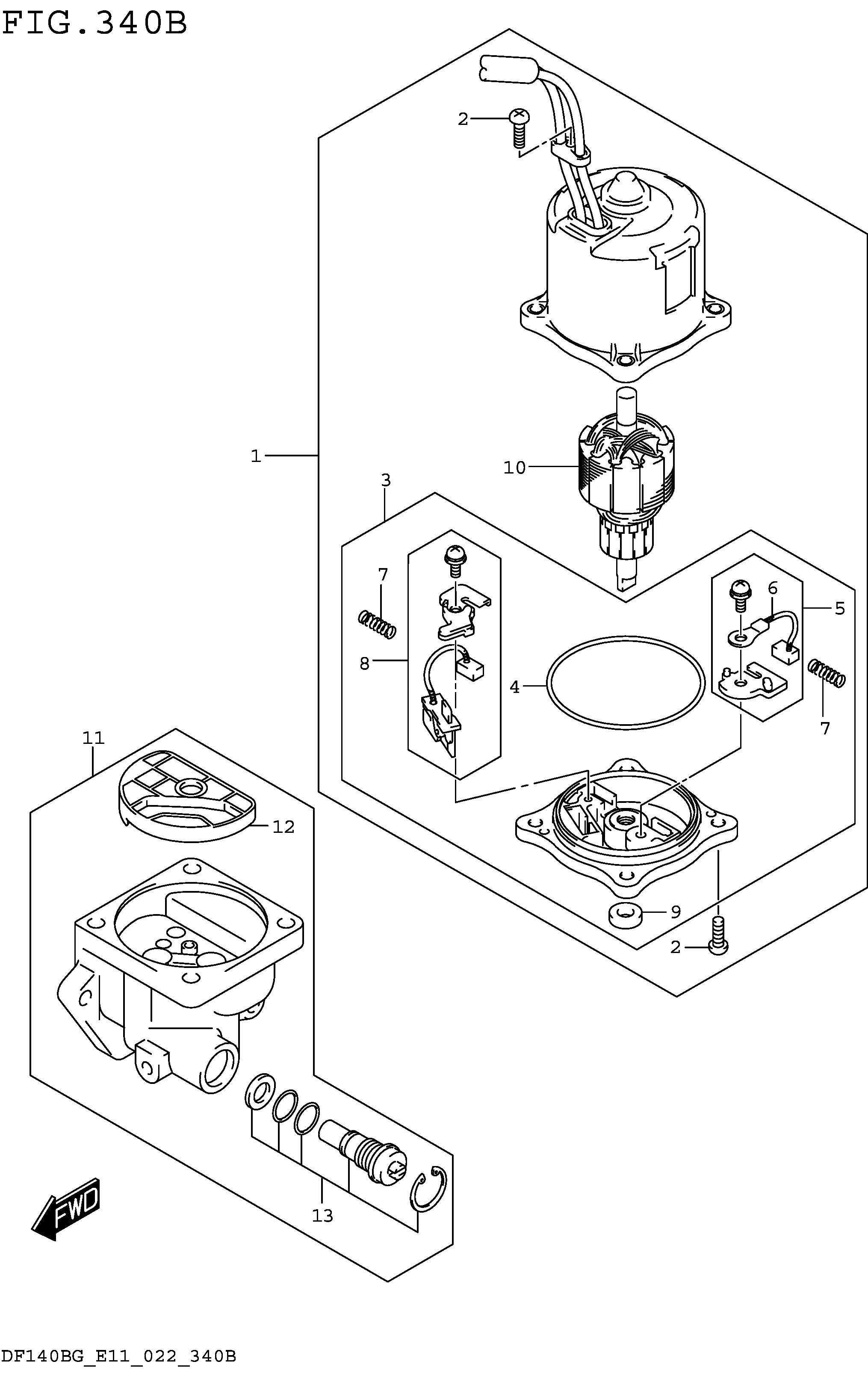 MOTEUR PTT (DF140BG,DF140BZG)