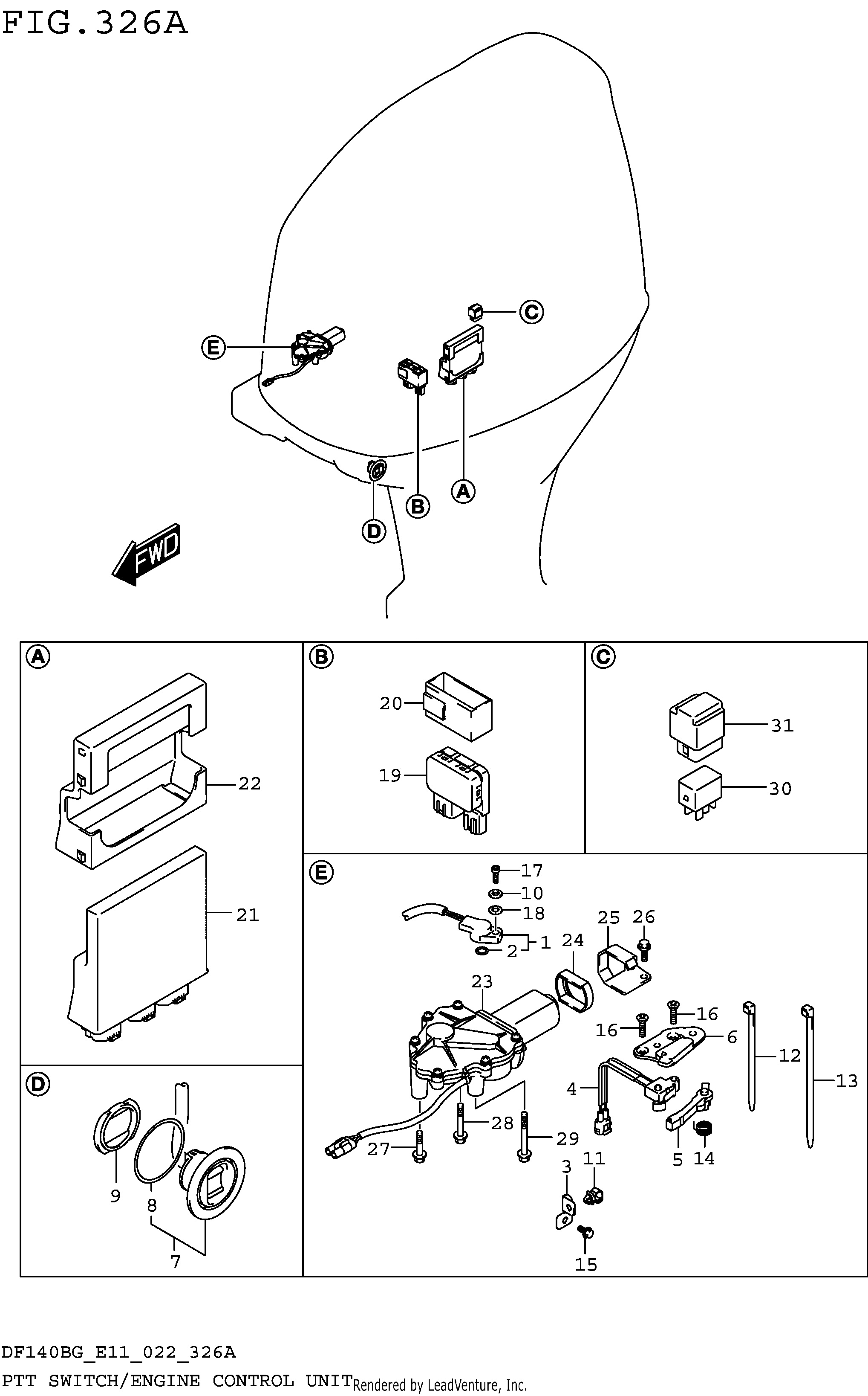 UNITÉ DE COMMANDE DU MOTEUR DE COMMUTATEUR PTT (VOIR REMARQUE)