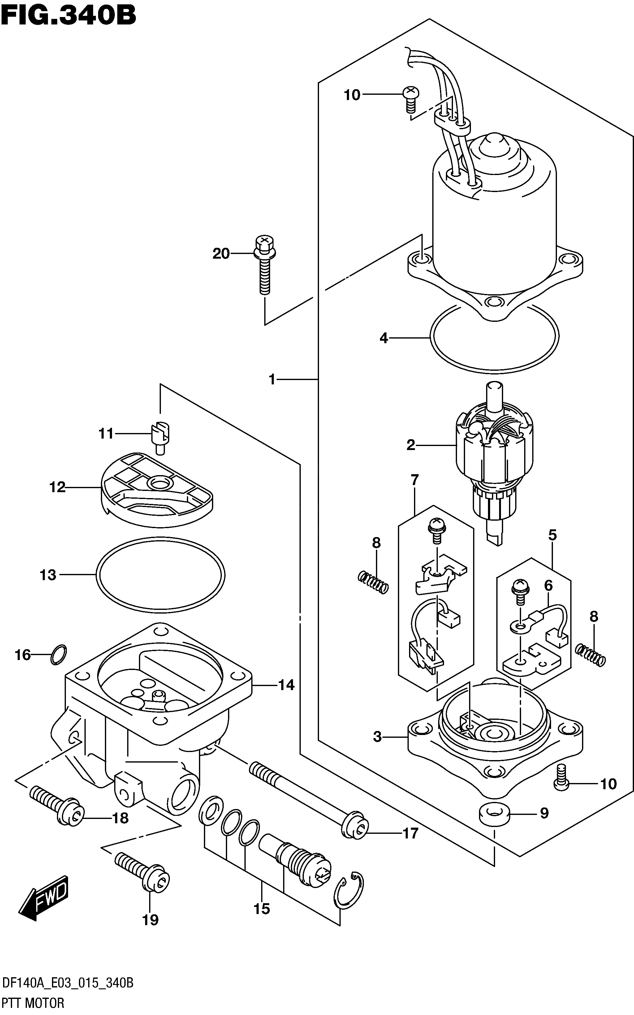 MOTORE PTT (DF115AT E03)