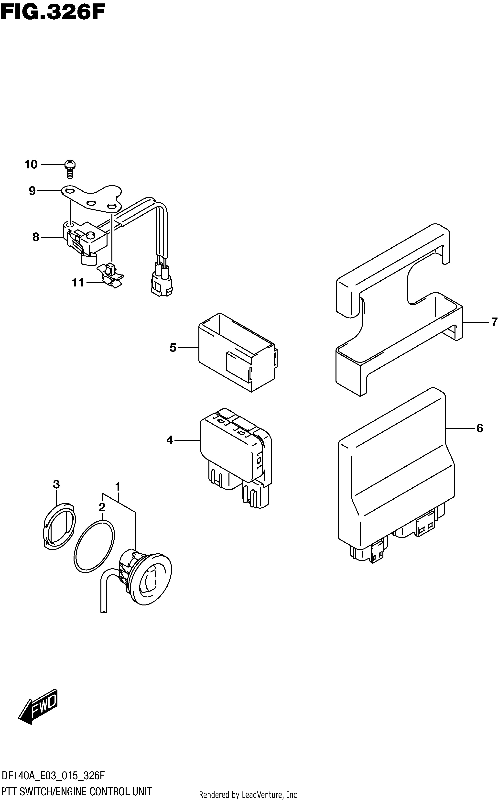 UNITÉ DE COMMANDE MOTEUR DE COMMUTATEUR PTT (DF115AST E03)