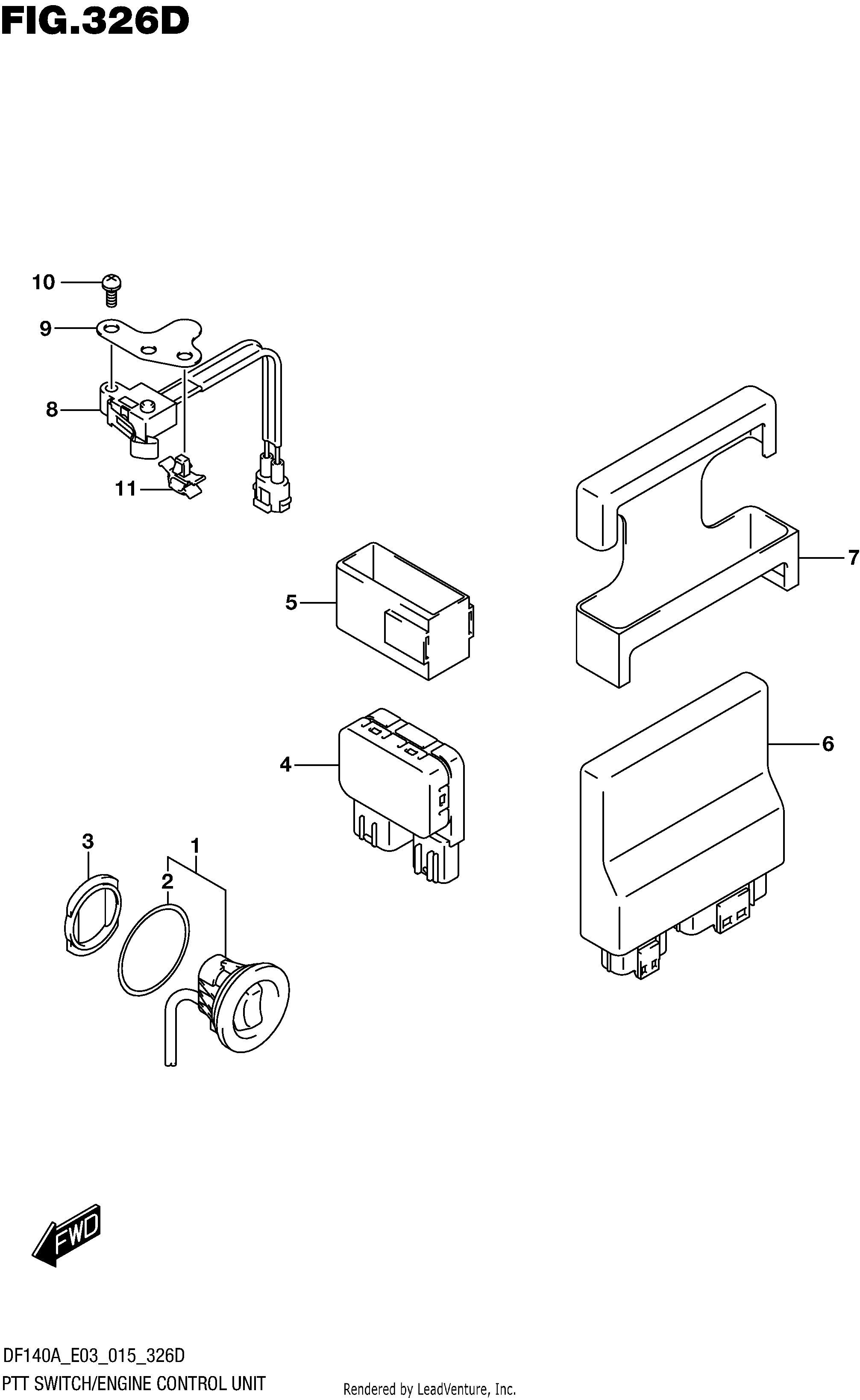 UNITÉ DE COMMANDE MOTEUR DE COMMUTATEUR PTT (DF140AT E03)