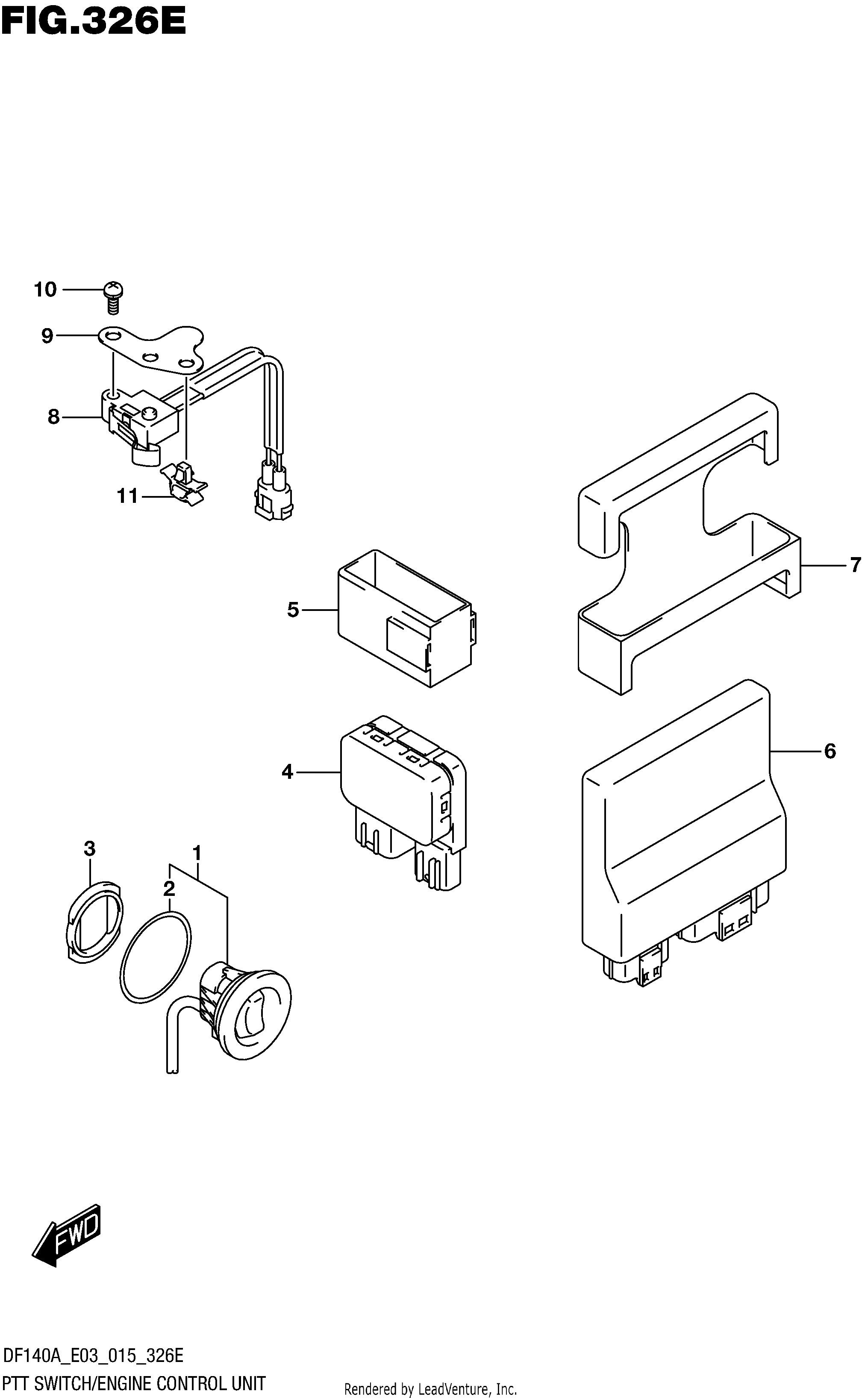 UNITÉ DE COMMANDE MOTEUR DE COMMUTATEUR PTT (DF140AZ E03)