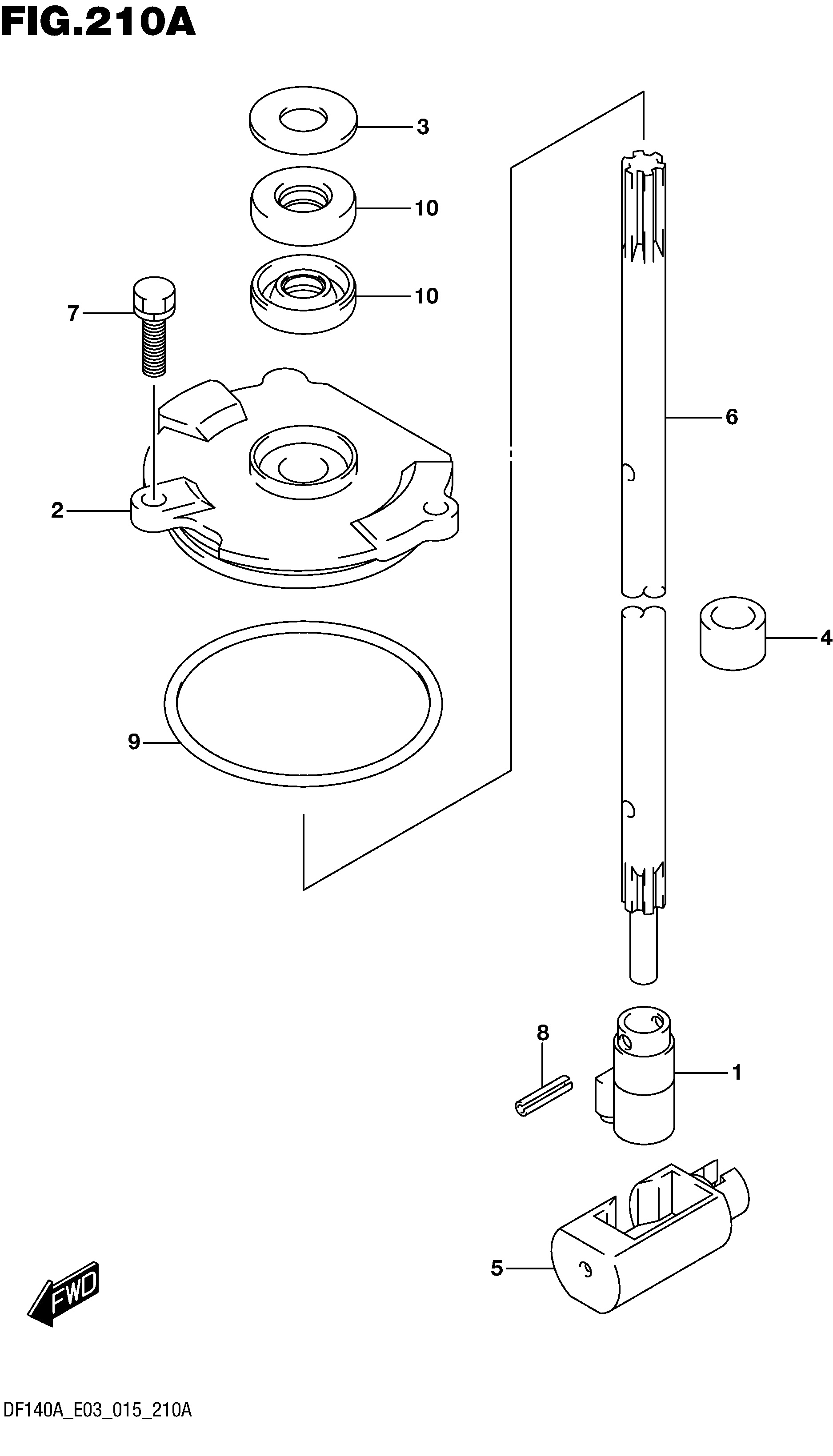 Tige d'inversion (DF100AT E03)