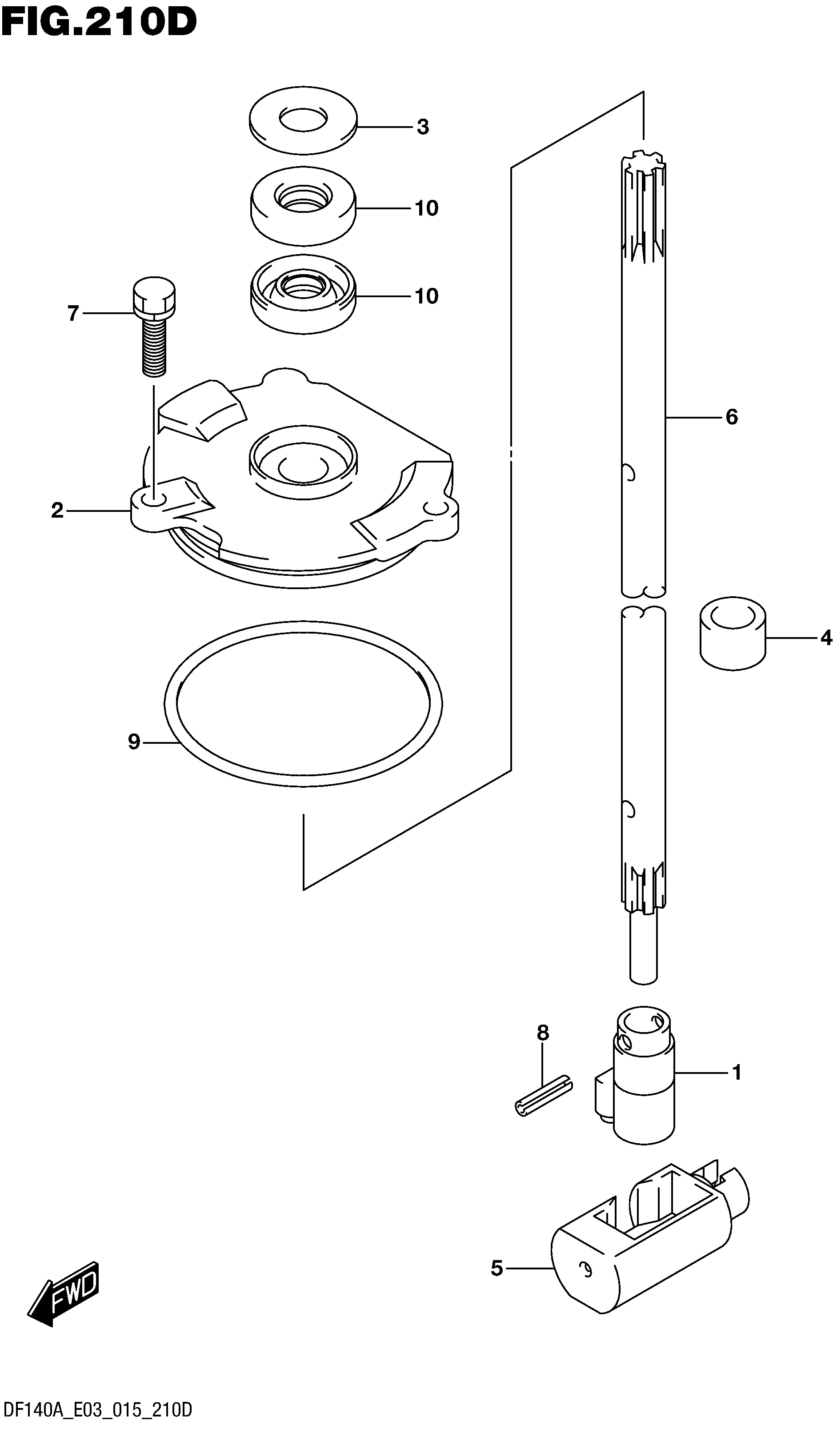 Tige d'inversion (DF140AT E03)