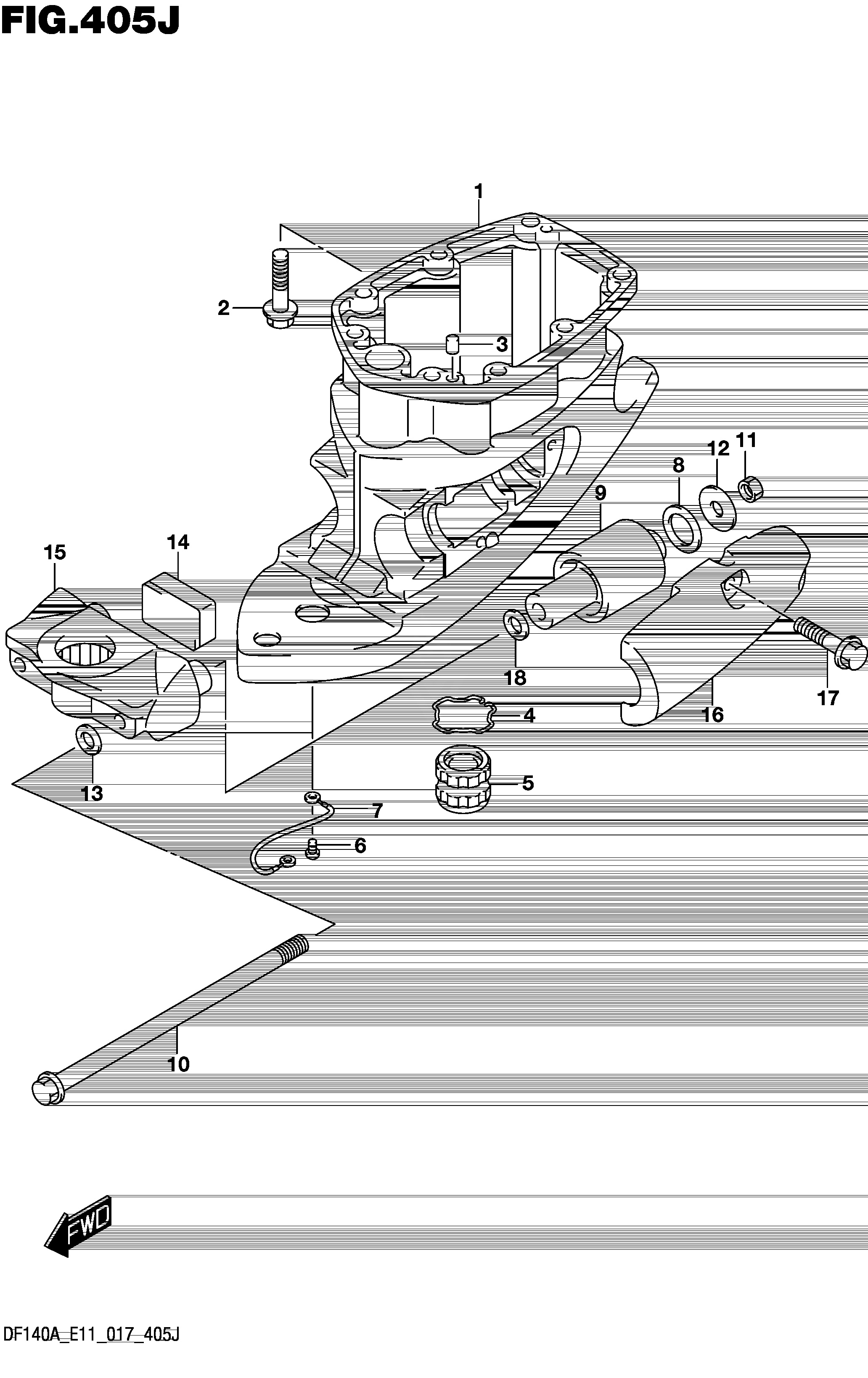 Carter d'arbre de transmission (DF140AZ E40)