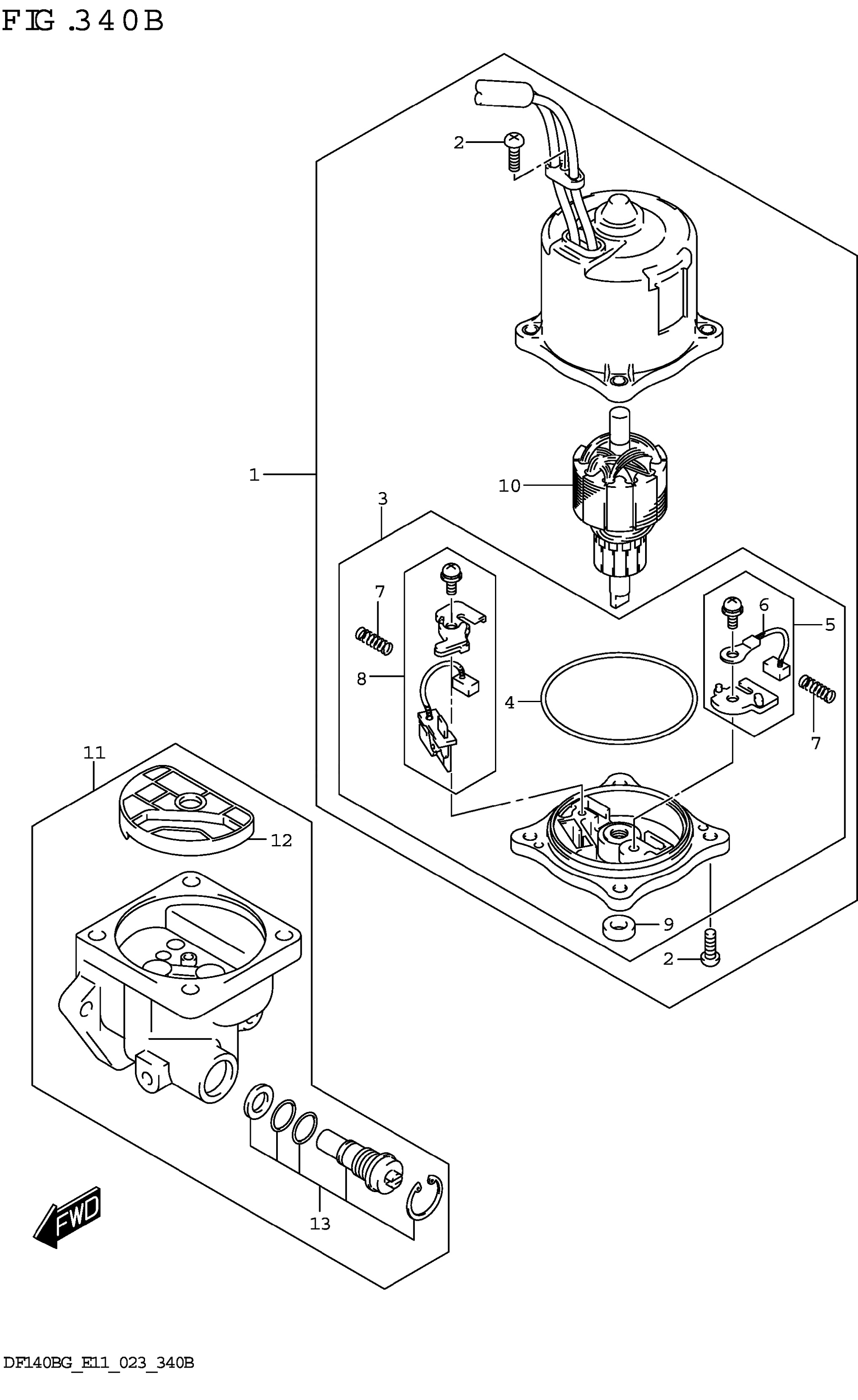 MOTEUR PTT (DF140BG DF140BZG)