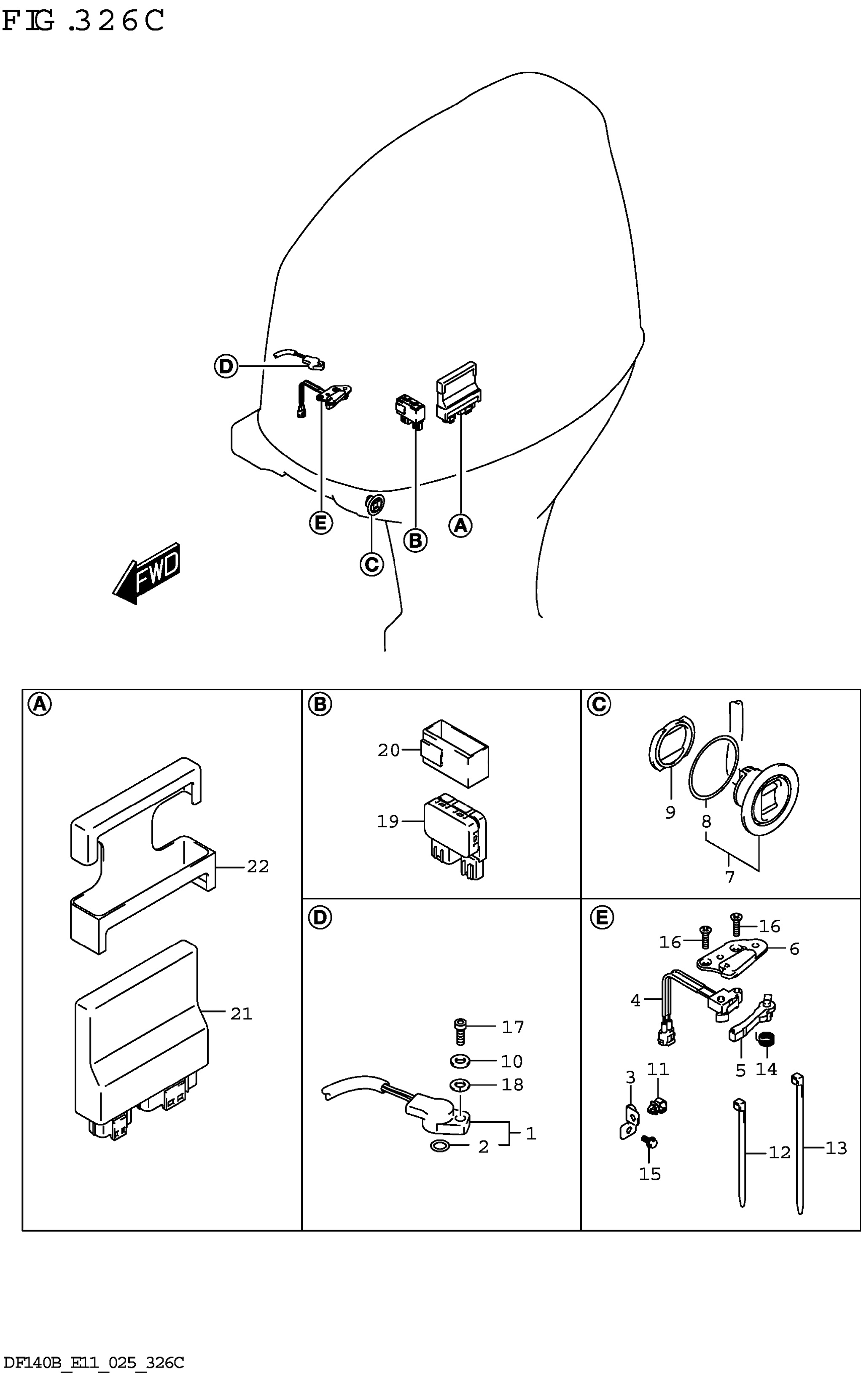 UNITÉ DE COMMANDE DE MOTEUR DE COMMUTATEUR PTT (DF115BT DF115BZ)