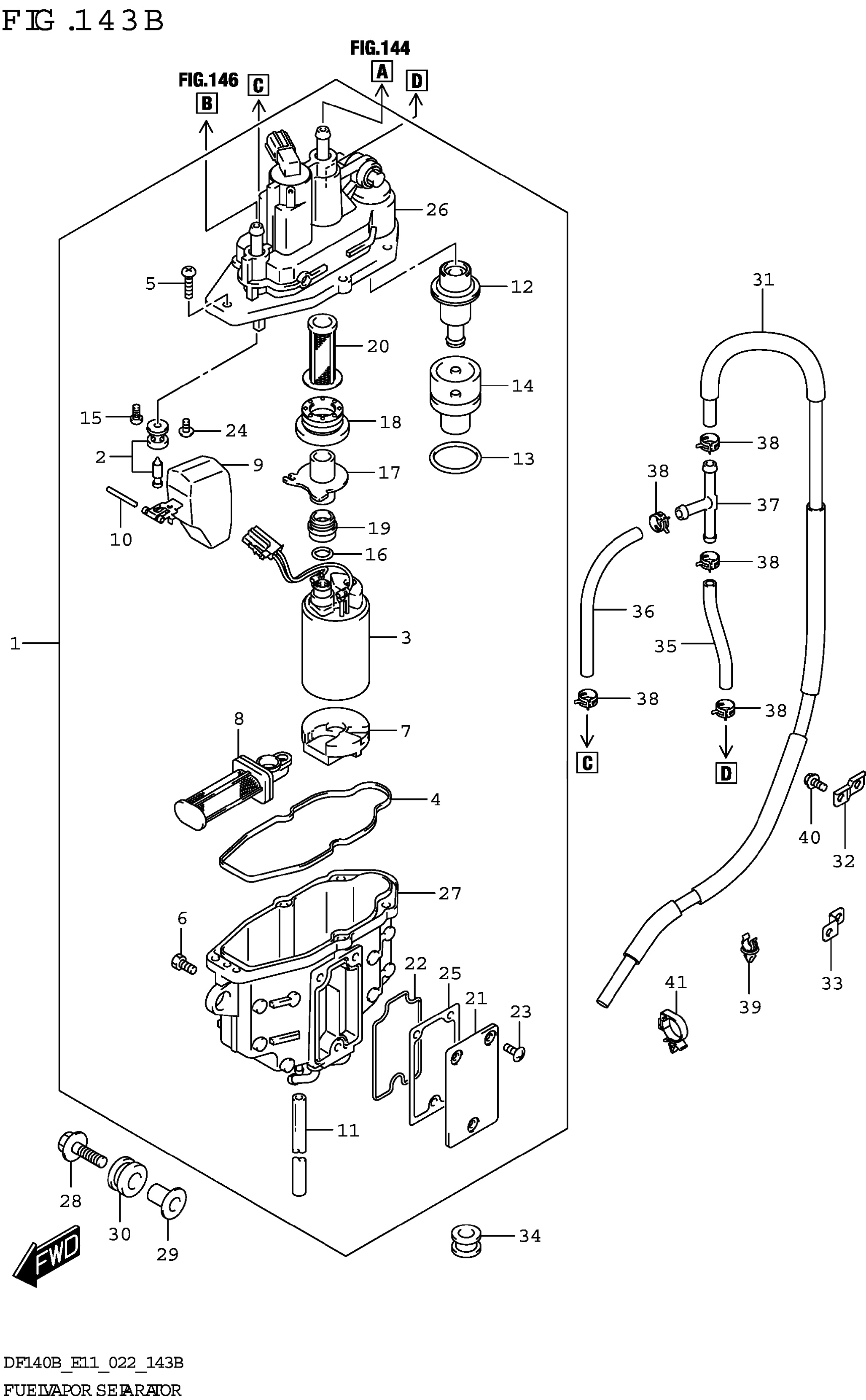 SÉPARATEUR DE VAPEUR DE CARBURANT (E40)