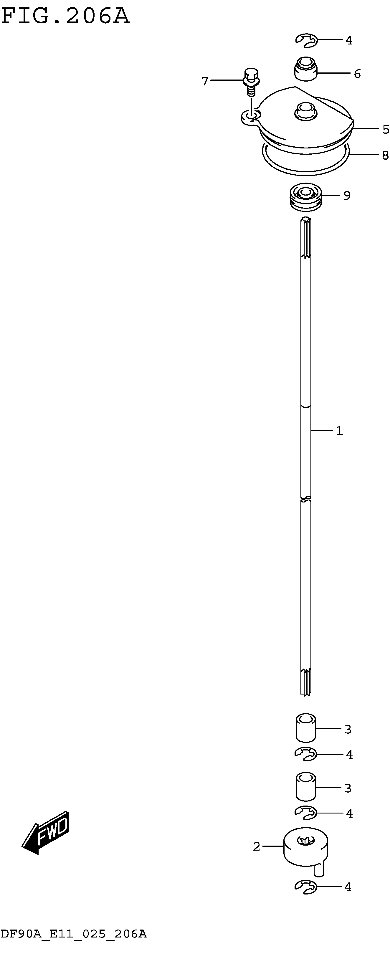 TIGE D'EMBRAYAGE (avec tableau arrière (L))