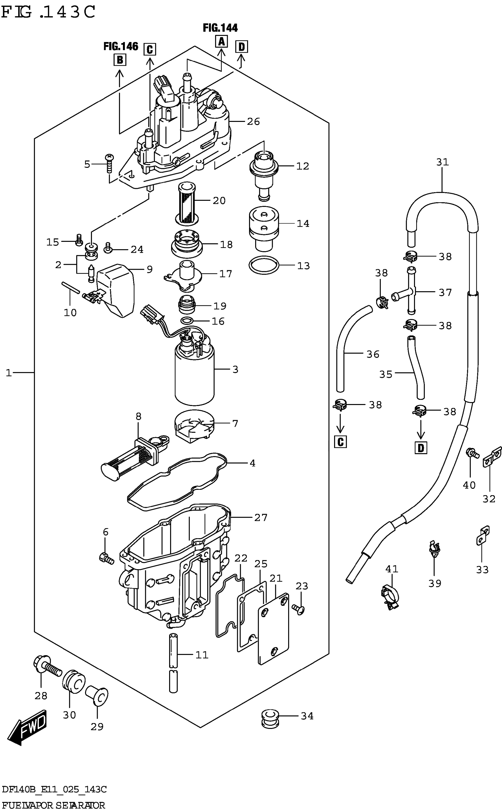 SÉPARATEUR DE VAPEUR DE CARBURANT (E40)