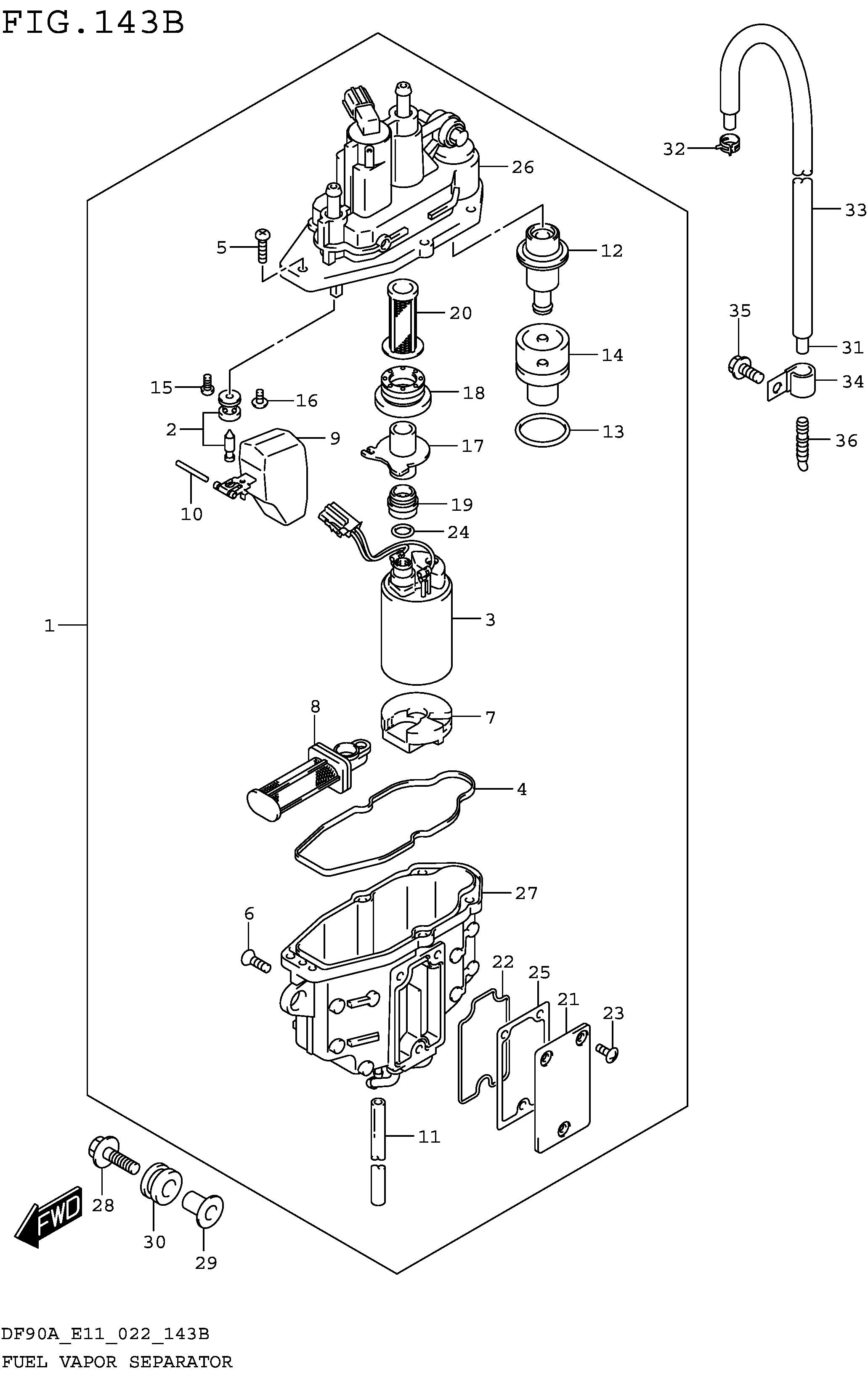 SÉPARATEUR DE VAPEUR DE CARBURANT (E40)