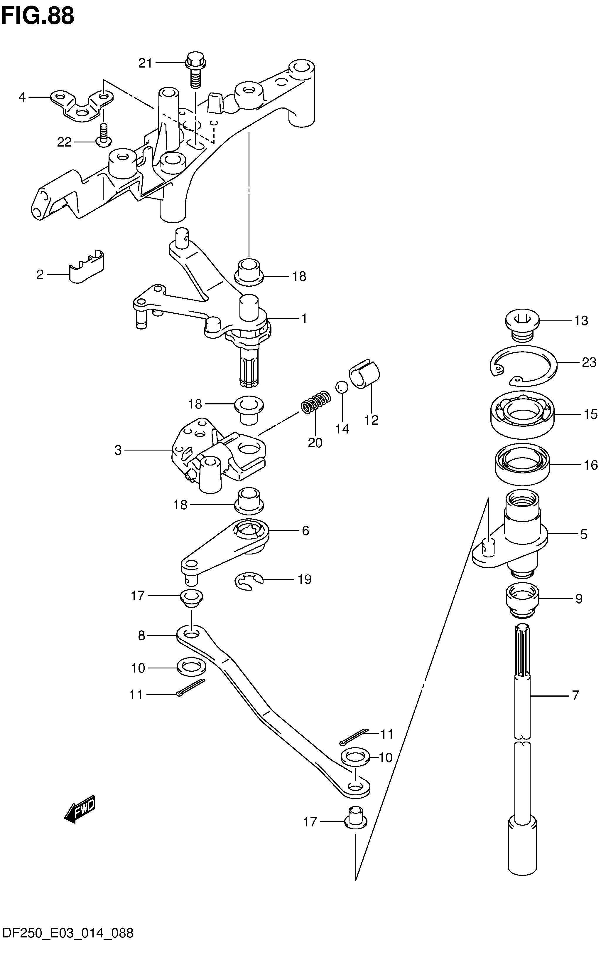 ARBRE D'EMBRAYAGE (DF250T E03)