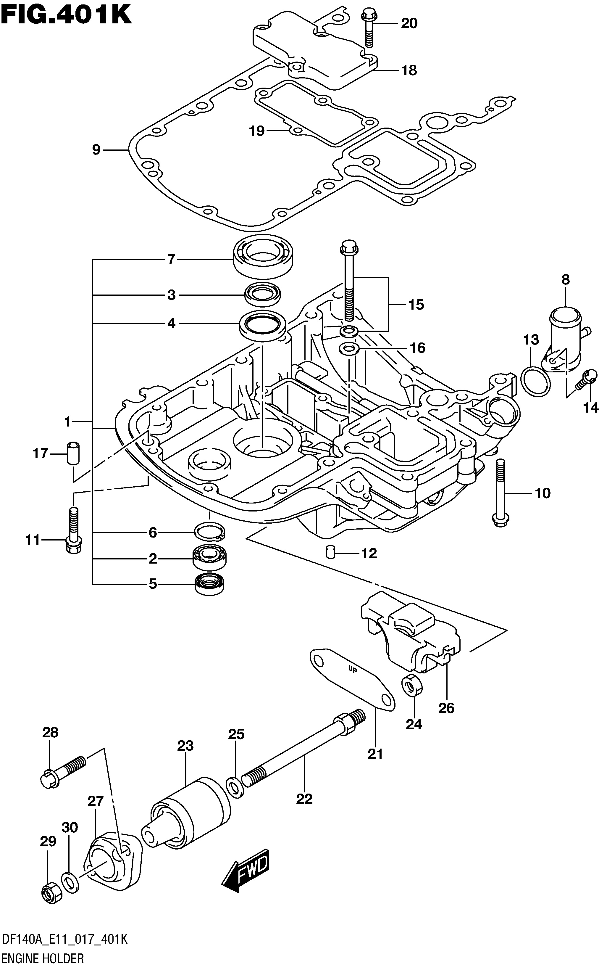 SUPPORT MOTEUR (DF115AST E03)