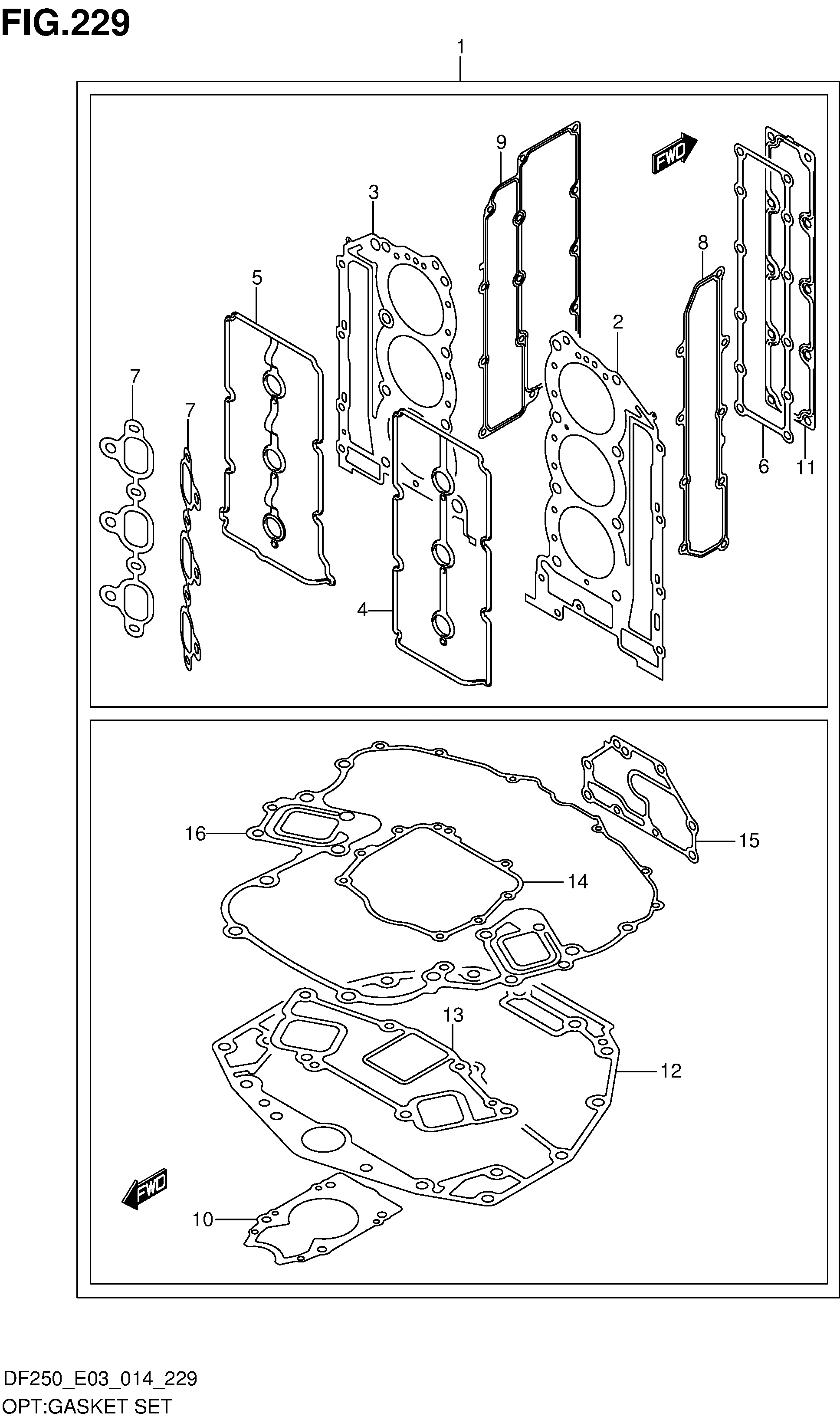 JEU DE JOINTS OPT (DF250ST E03)