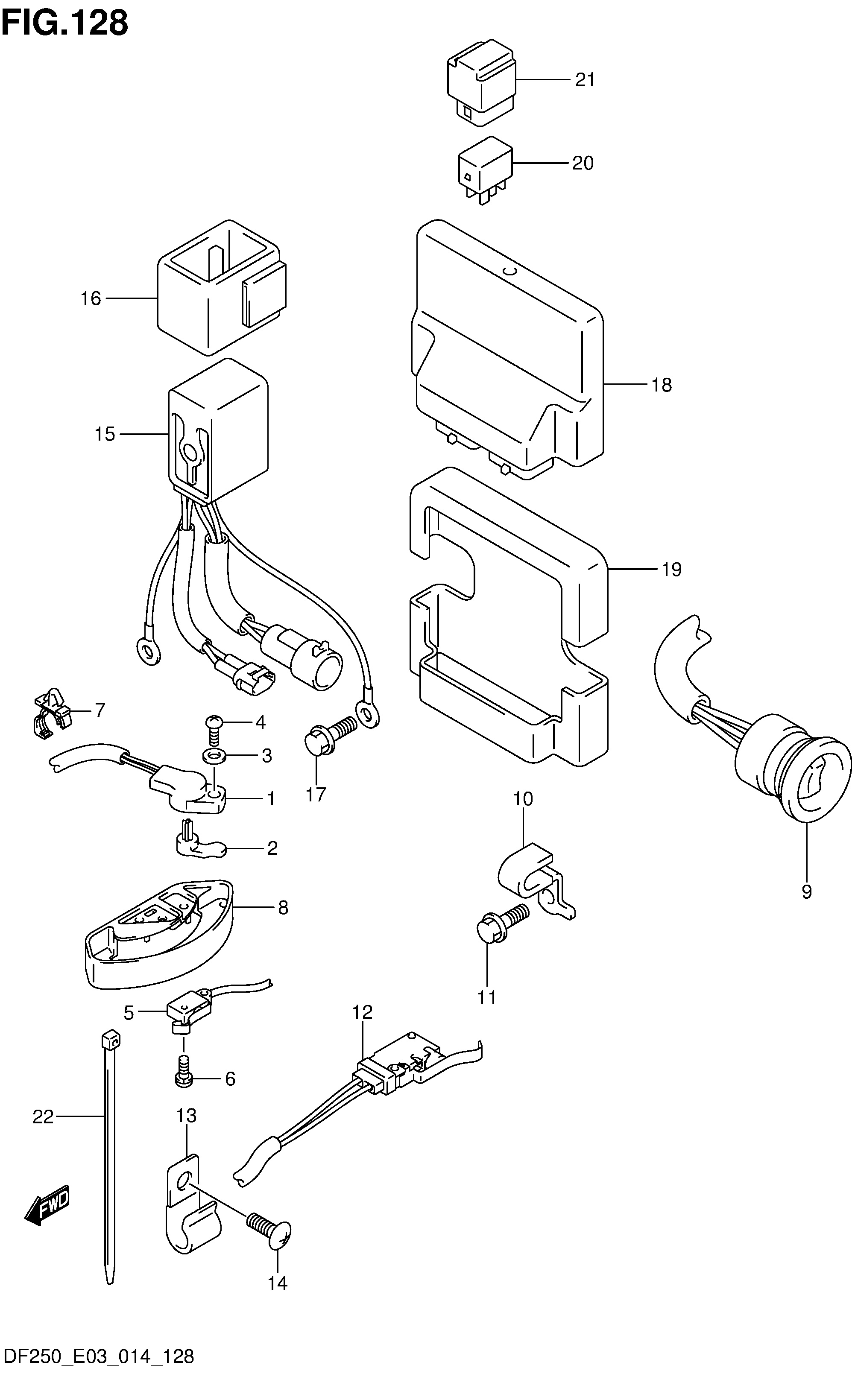 UNITÉ DE COMMANDE MOTEUR DE COMMUTATEUR PTT (DF200T E03)