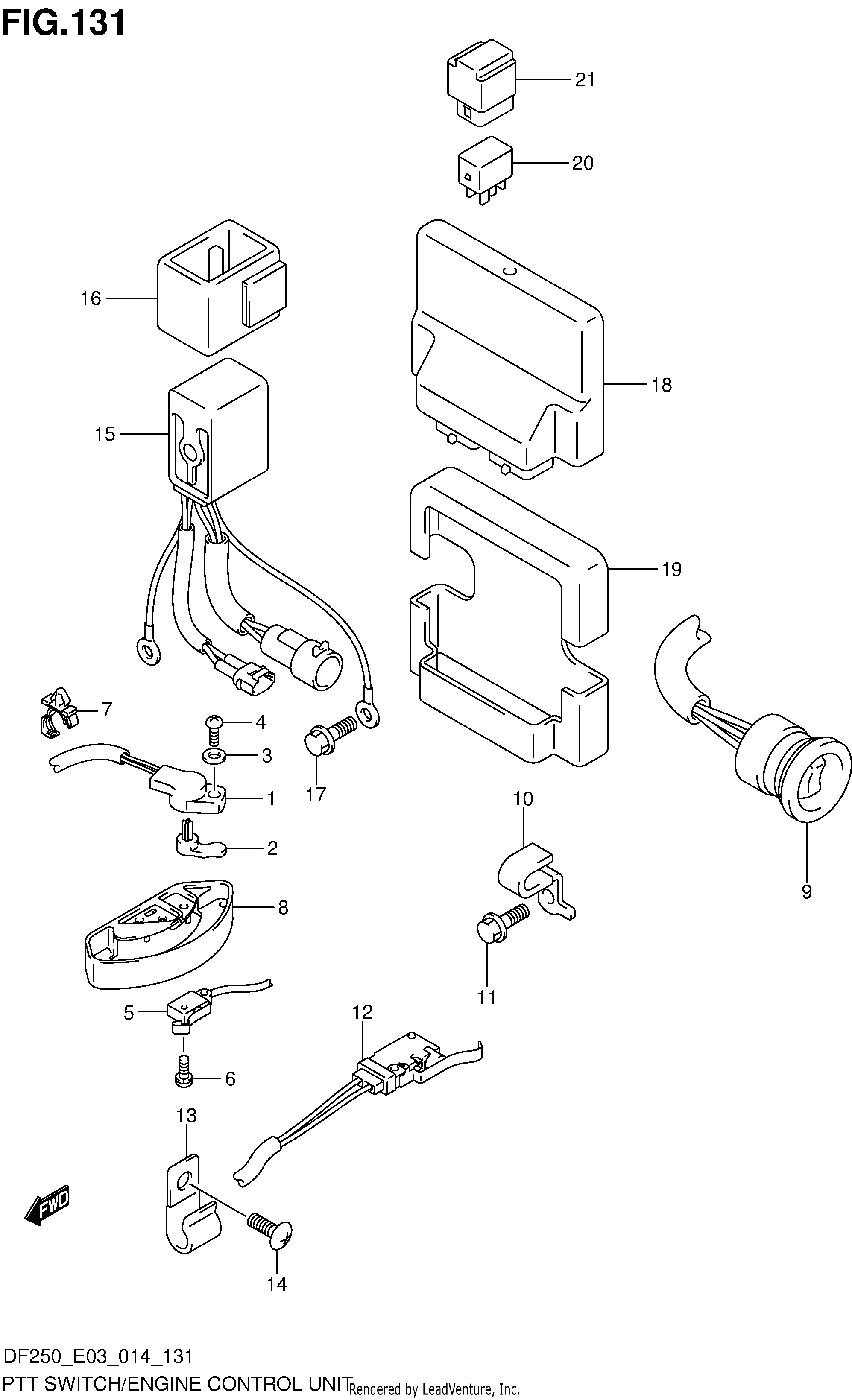 UNITÉ DE COMMANDE MOTEUR DE COMMUTATEUR PTT (DF225Z E03)
