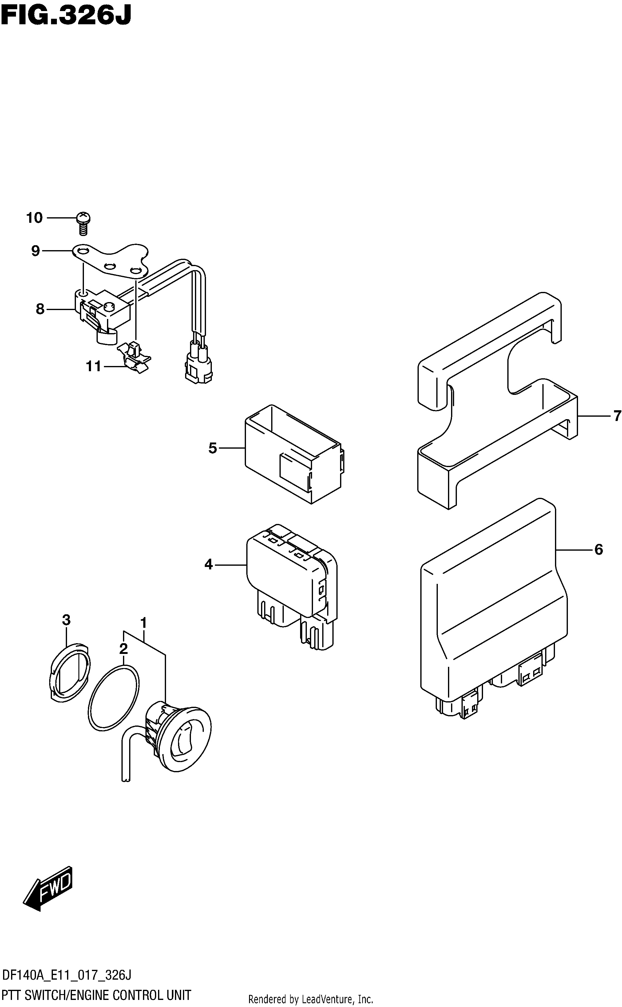 UNITÉ DE COMMANDE MOTEUR DE COMMUTATEUR PTT (DF140AZ E40)