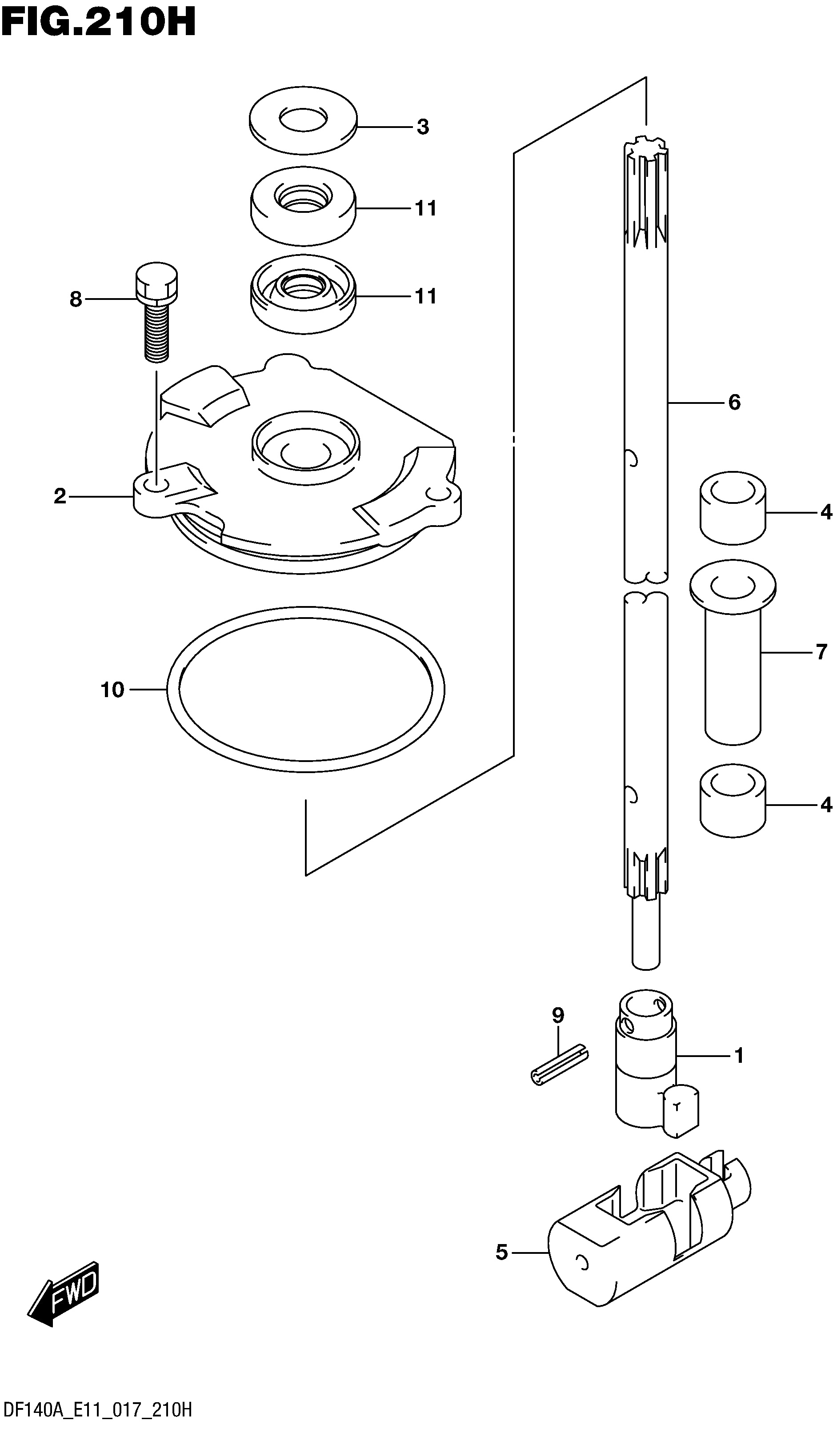 Tige d'inversion (DF140AZ E11)