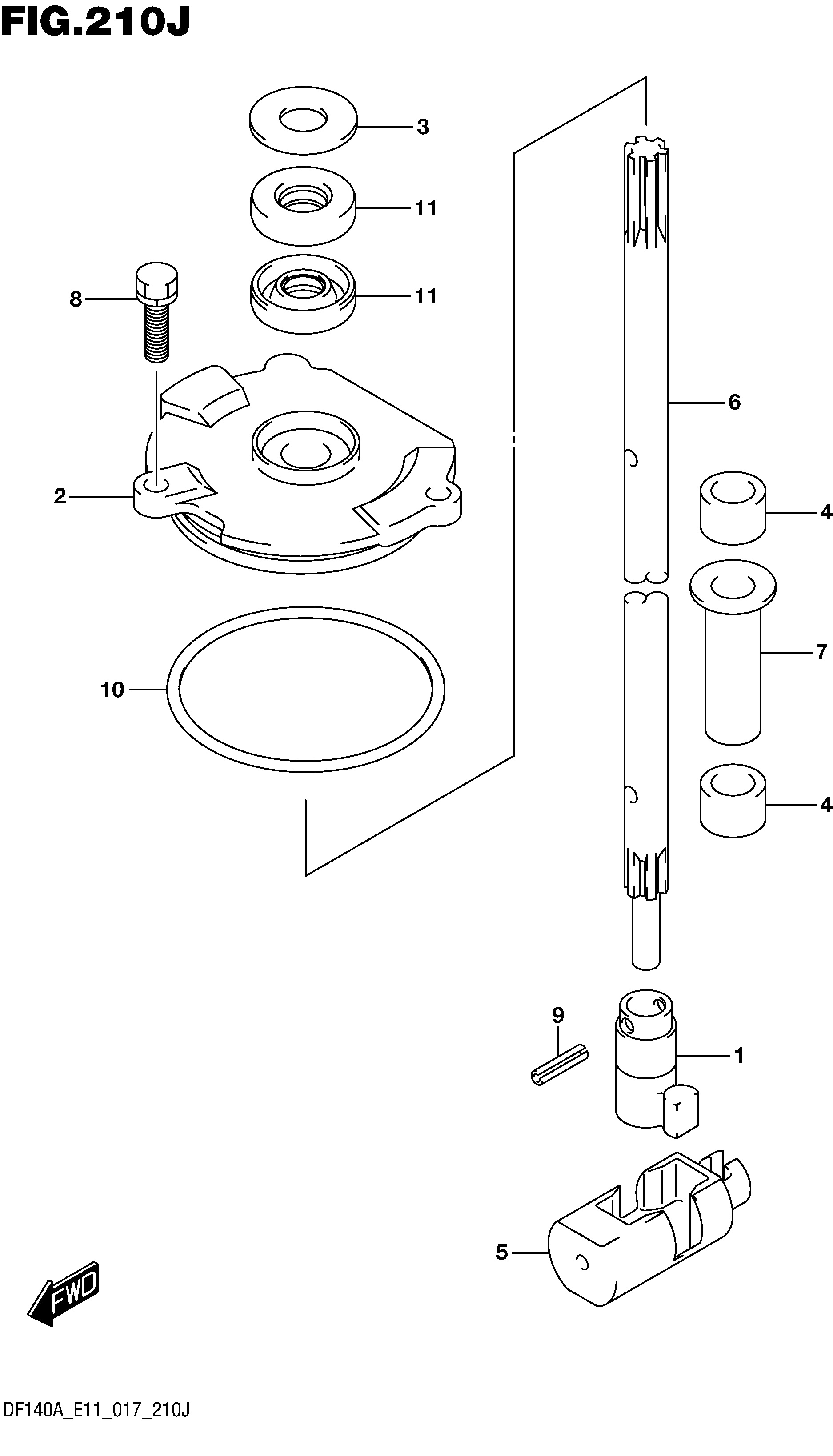 Tige d'inversion (DF140AZ E40)