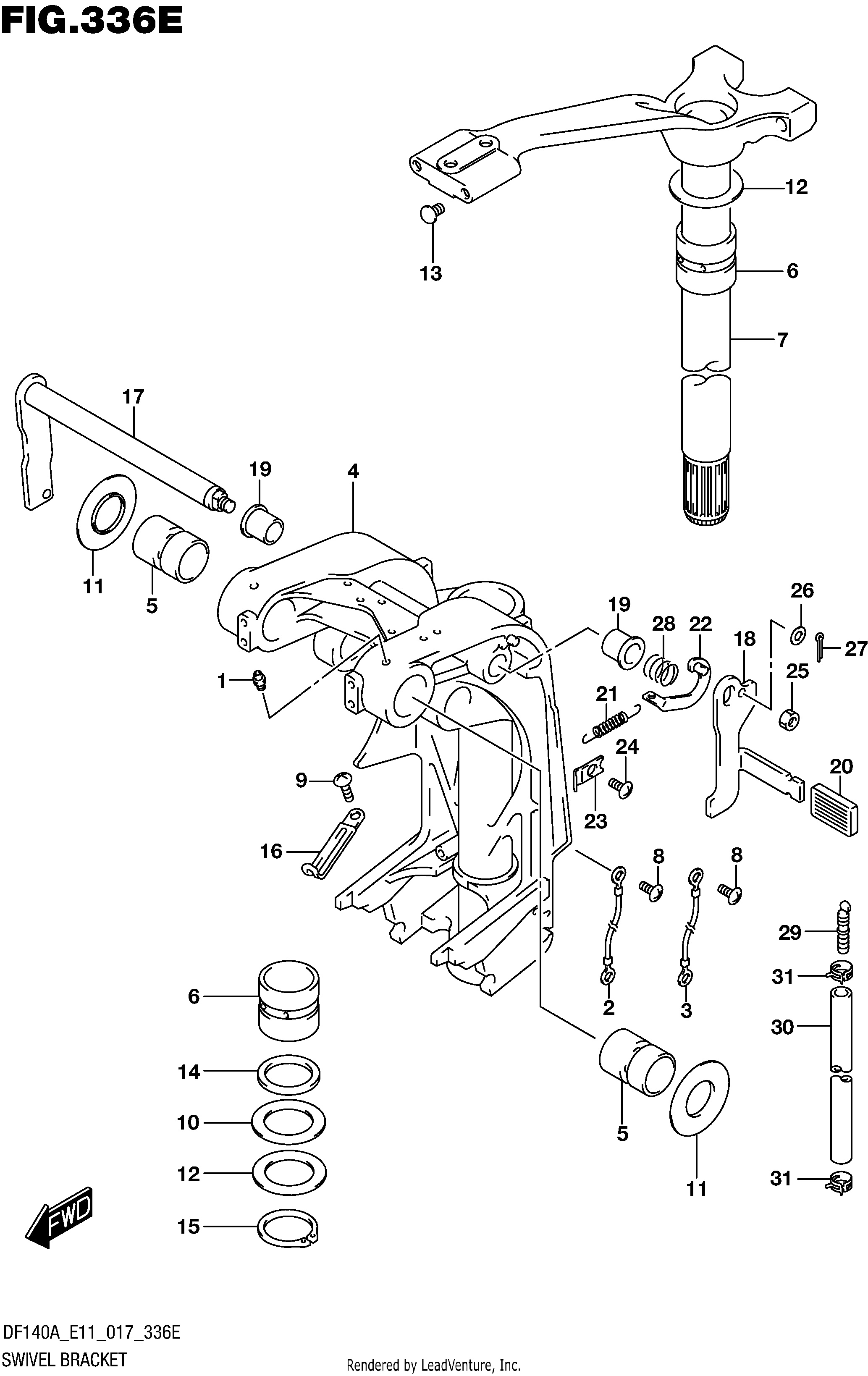 Support pivotant (DF115AZ E40)