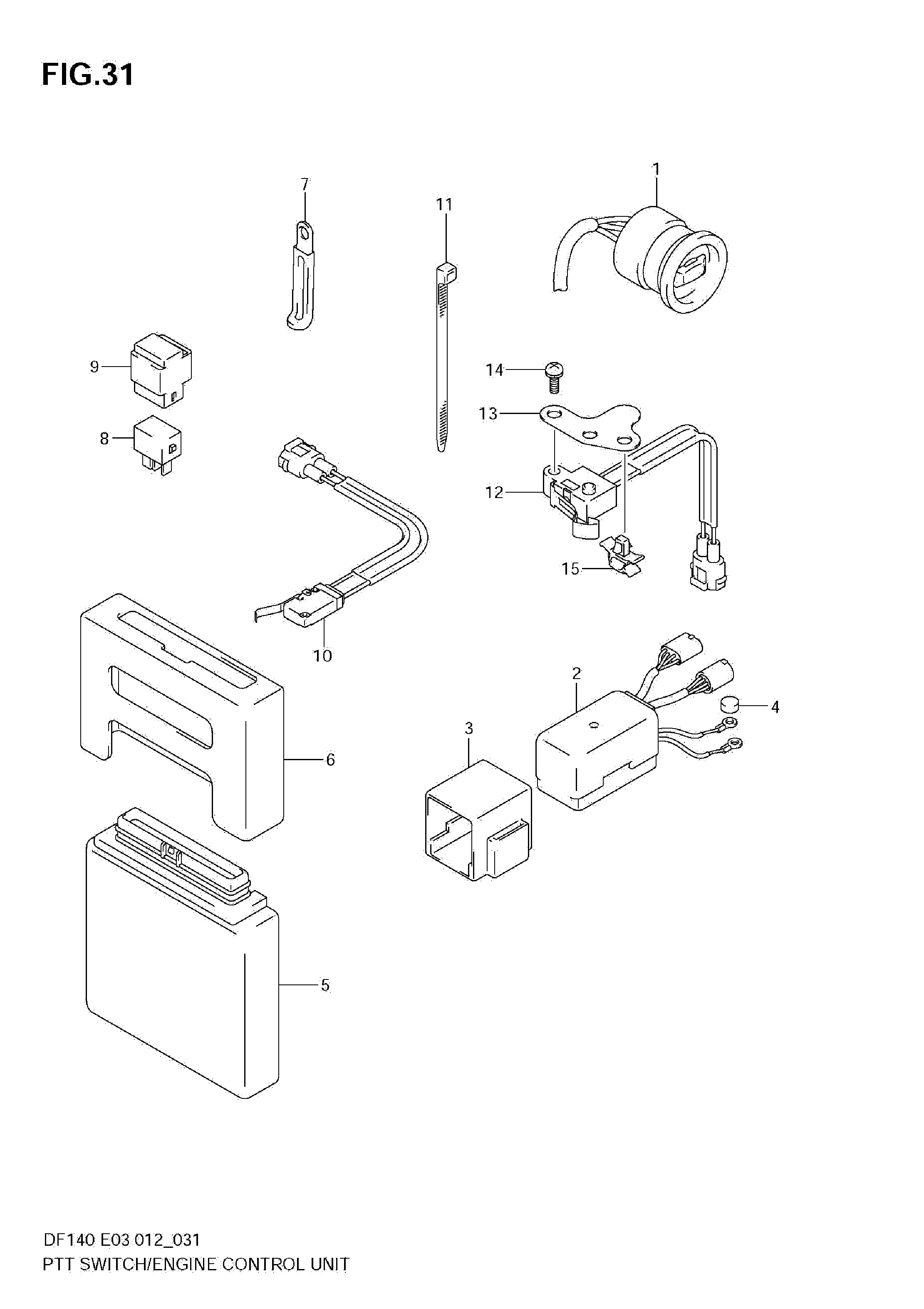 COMMUTATEUR PTT ET UNITÉ DE COMMANDE MOTEUR