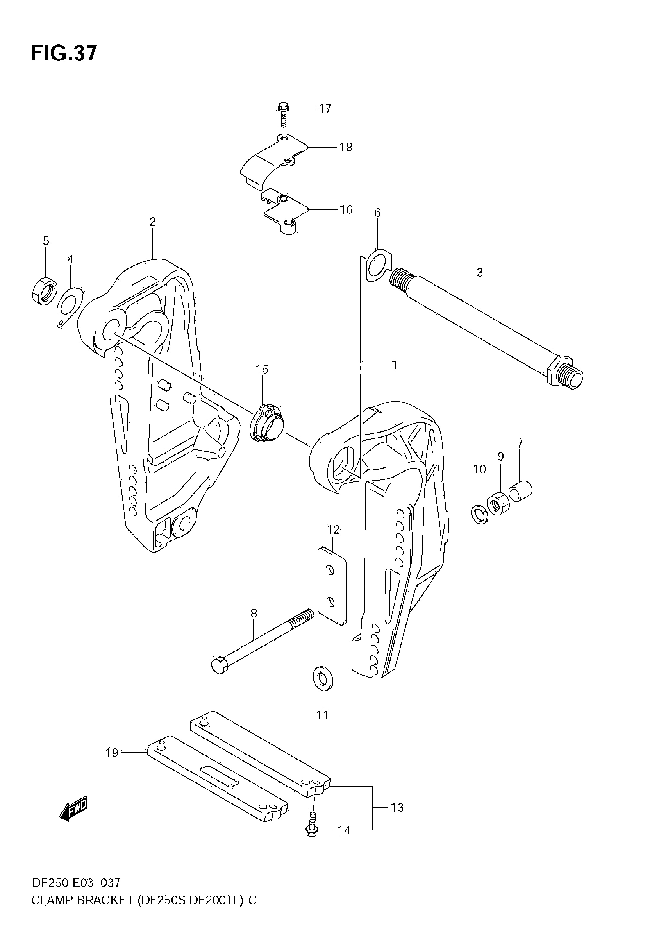 Soporte de fijación (DF250S,DF200TL)