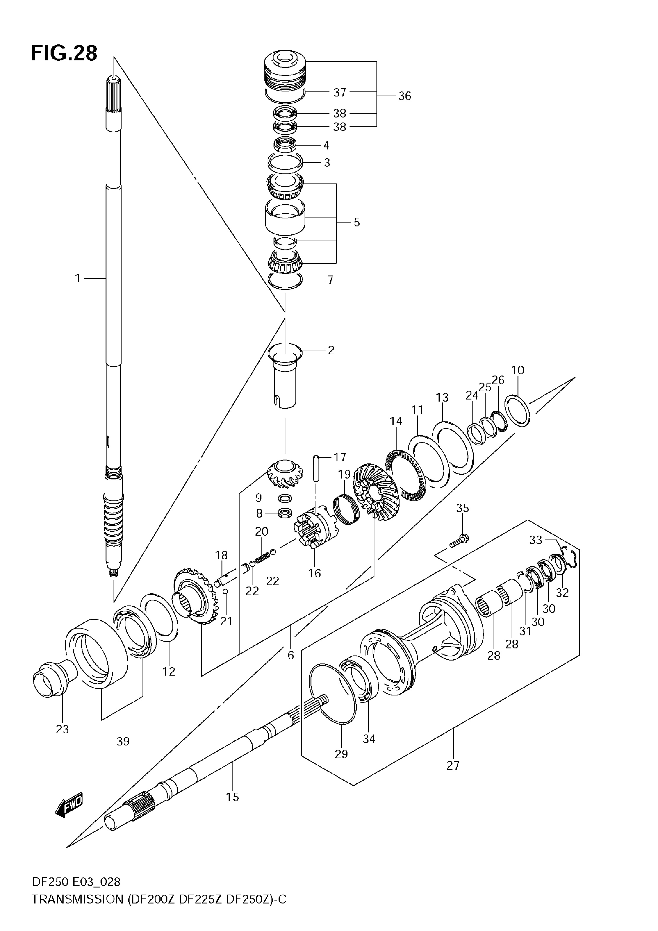 TRASMISSIONE (DF200Z,DF225Z,DF250Z)