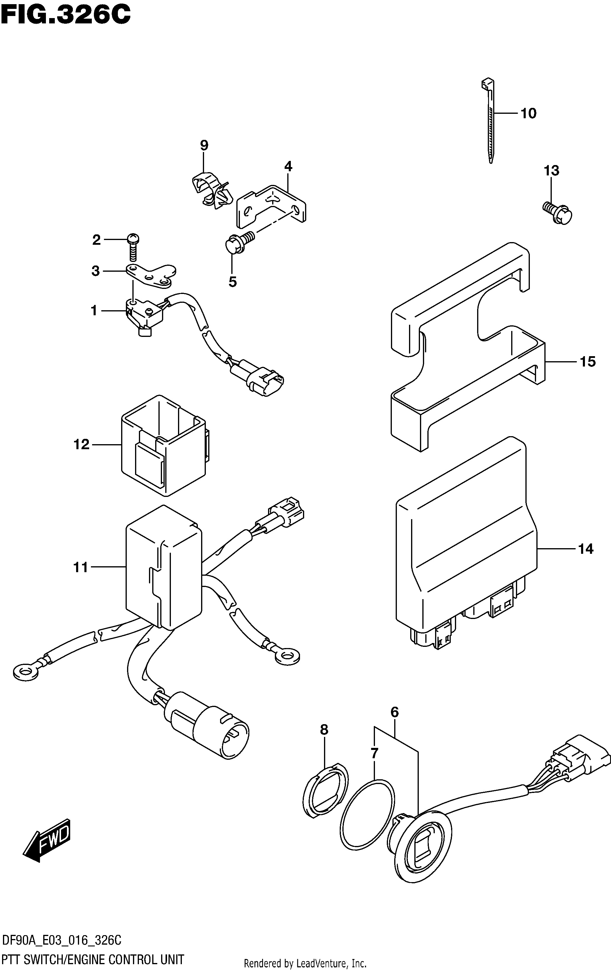 UNITÉ DE COMMANDE MOTEUR DE COMMUTATEUR PTT (DF90A E03)
