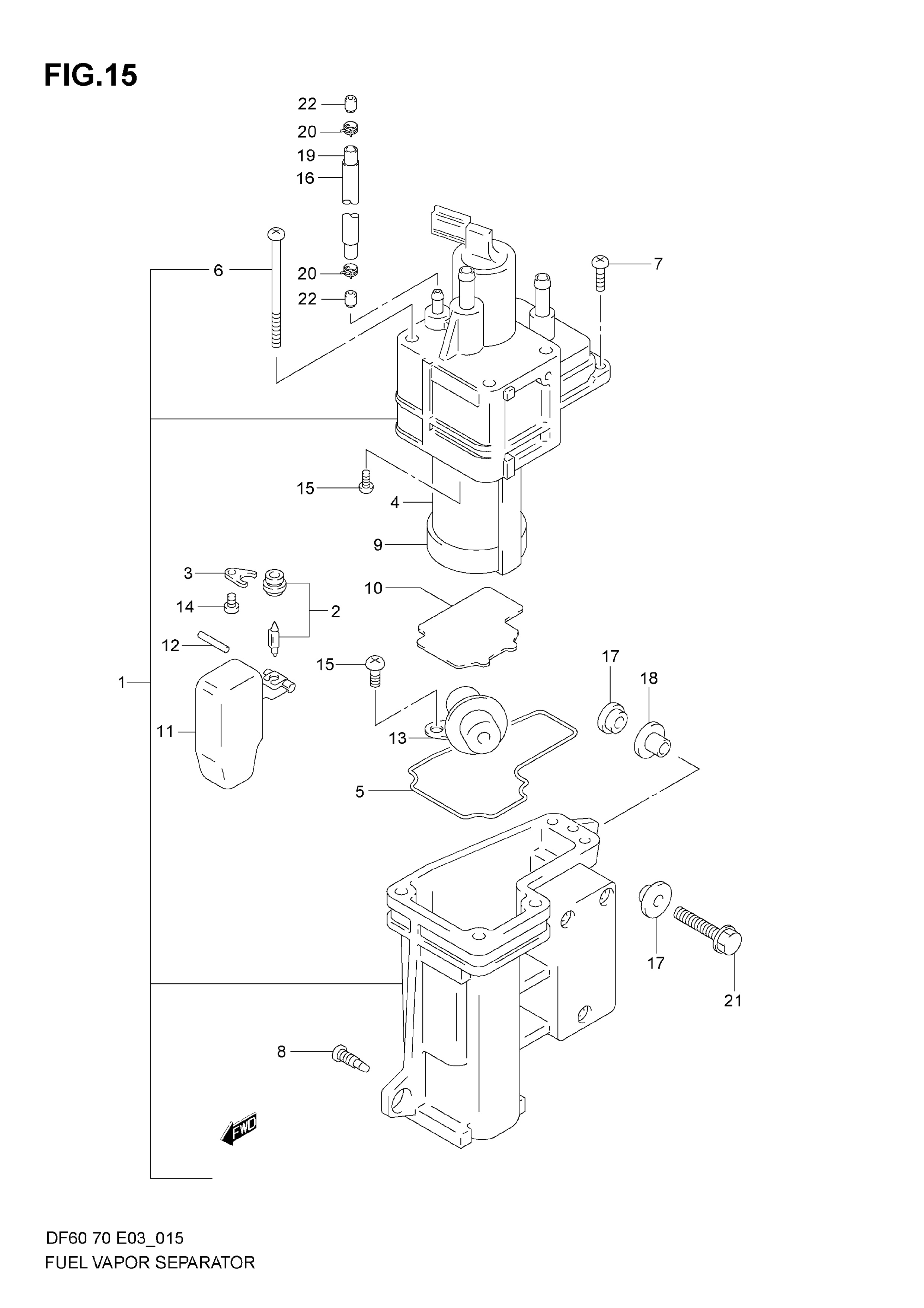 SÉPARATEUR DE VAPEUR DE CARBURANT ( )