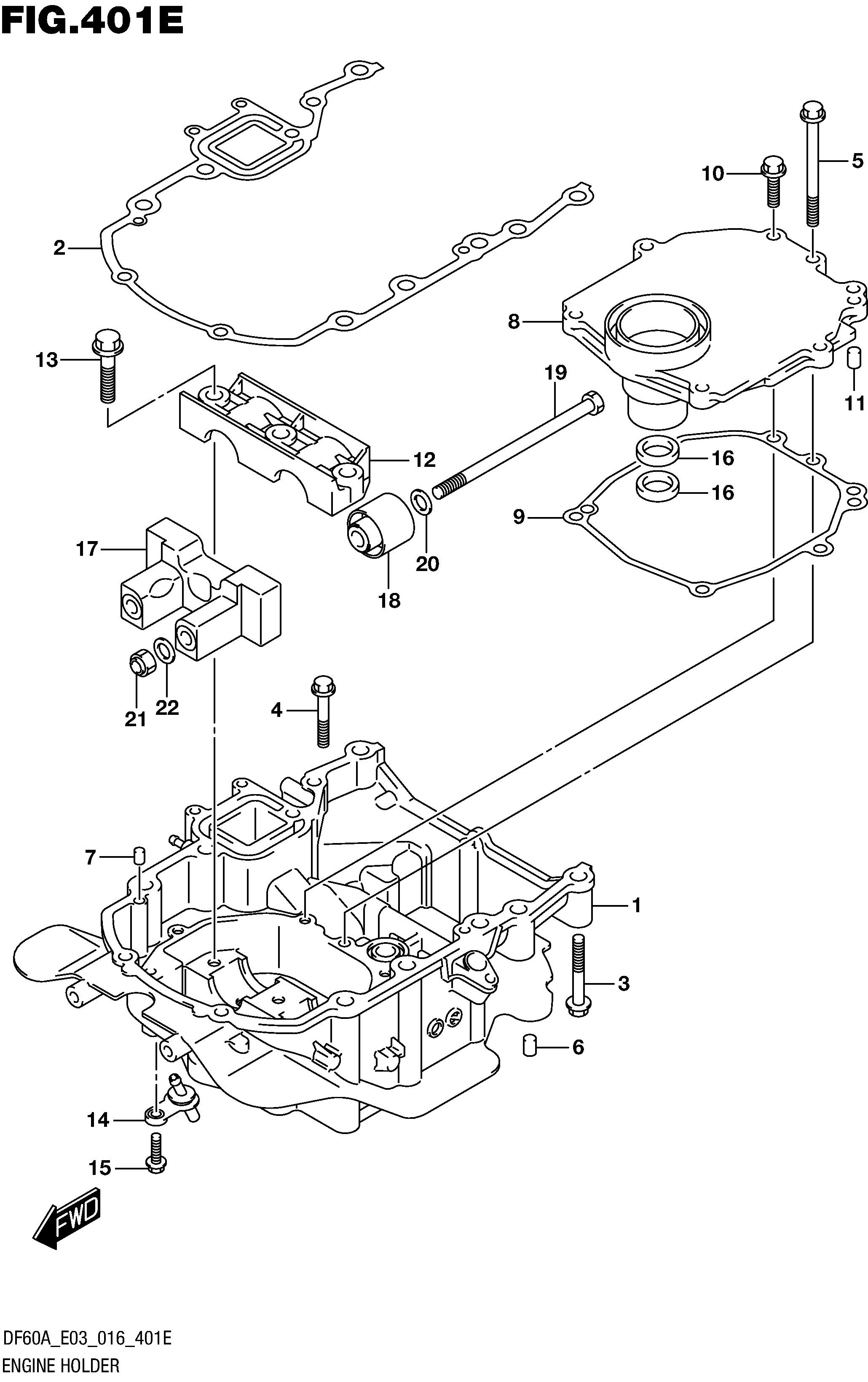 SUPPORT MOTEUR (DF60AVT E03)
