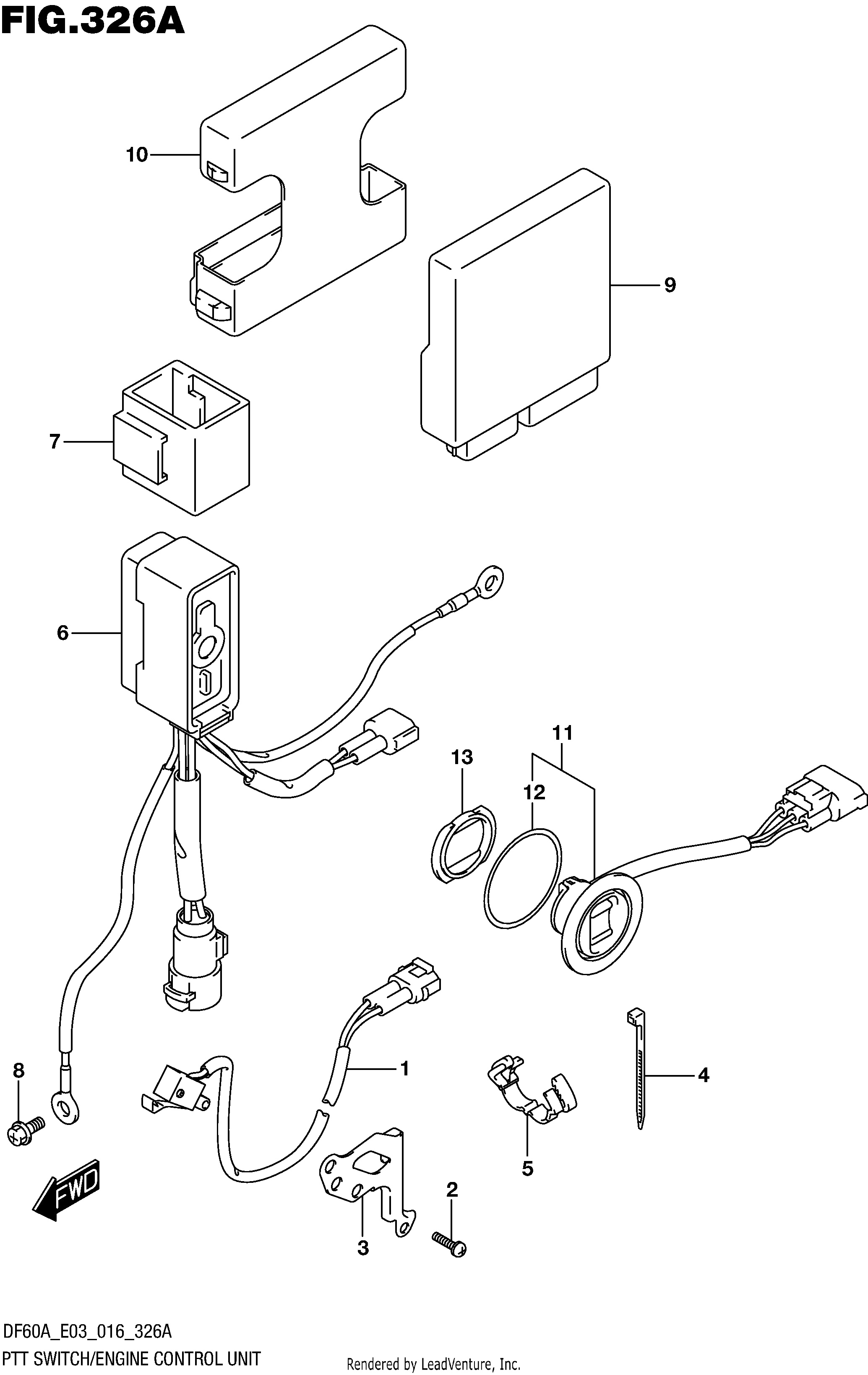 UNITÉ DE COMMANDE MOTEUR DE COMMUTATEUR PTT (DF40A E03)