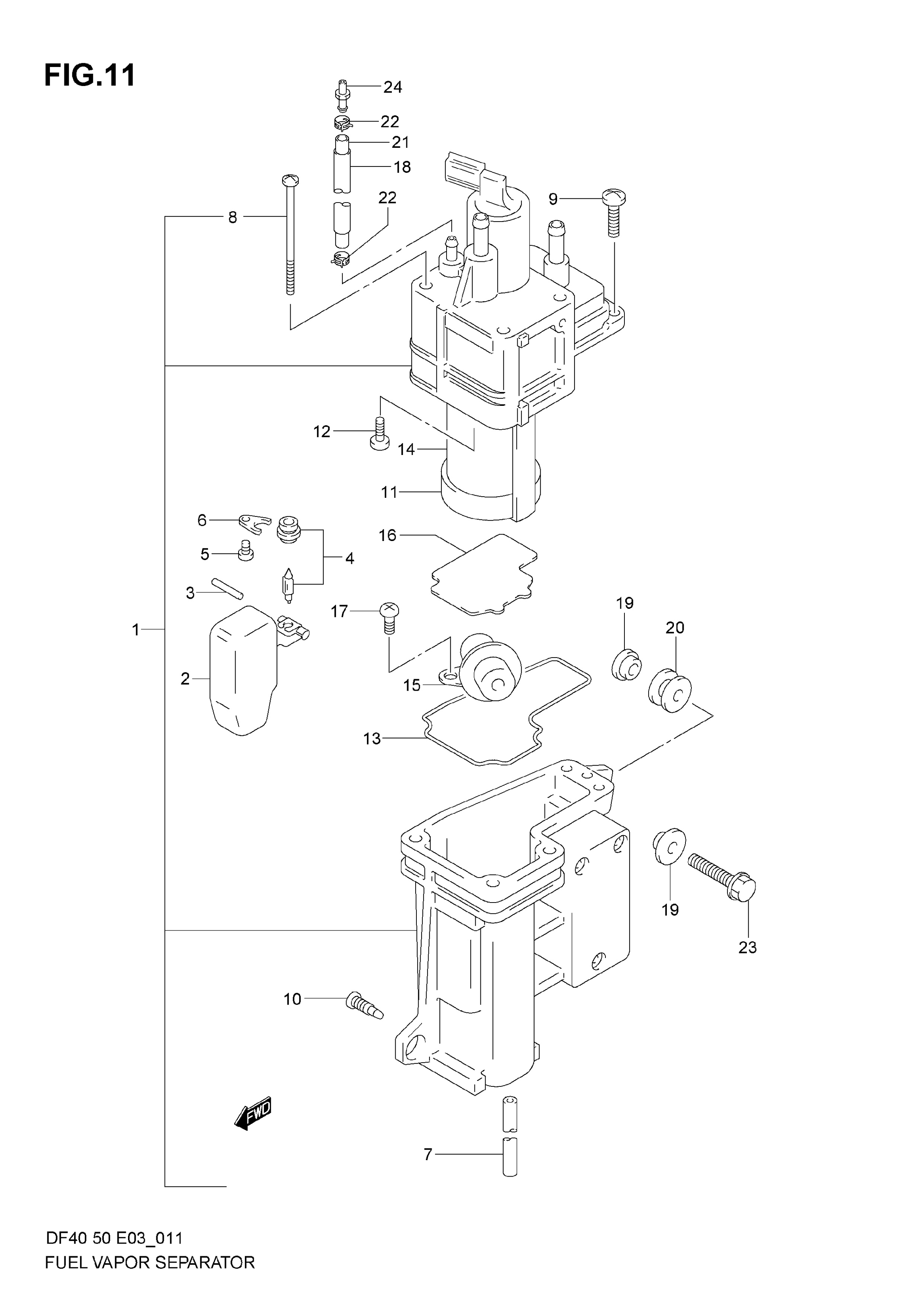 SÉPARATEUR DE VAPEUR DE CARBURANT (MODÈLE 99)