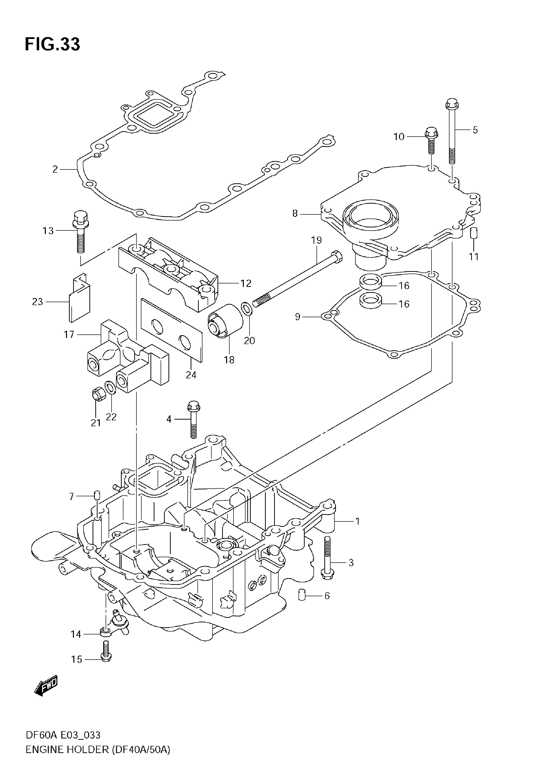 SUPPORTO MOTORE (DF40A 50A)