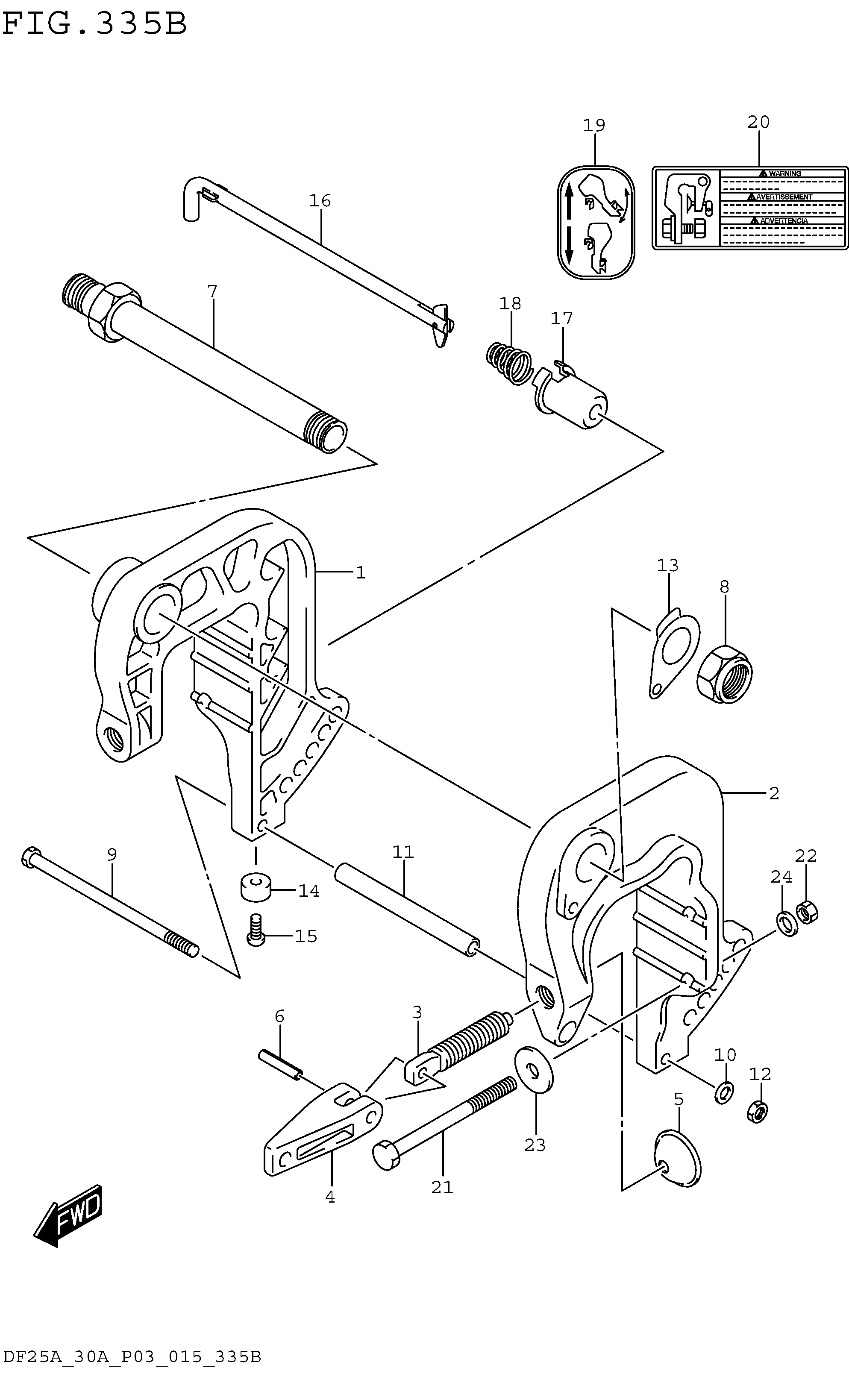 Support de fixation (DF25AR P03)