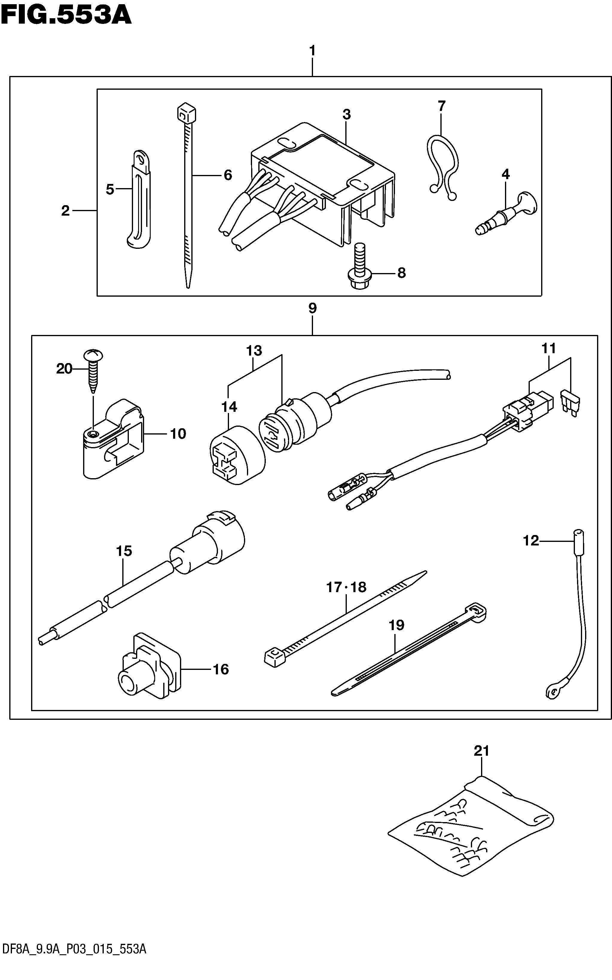 Option - équipement électrique (MANUAL STARTER) (DF8A P03)