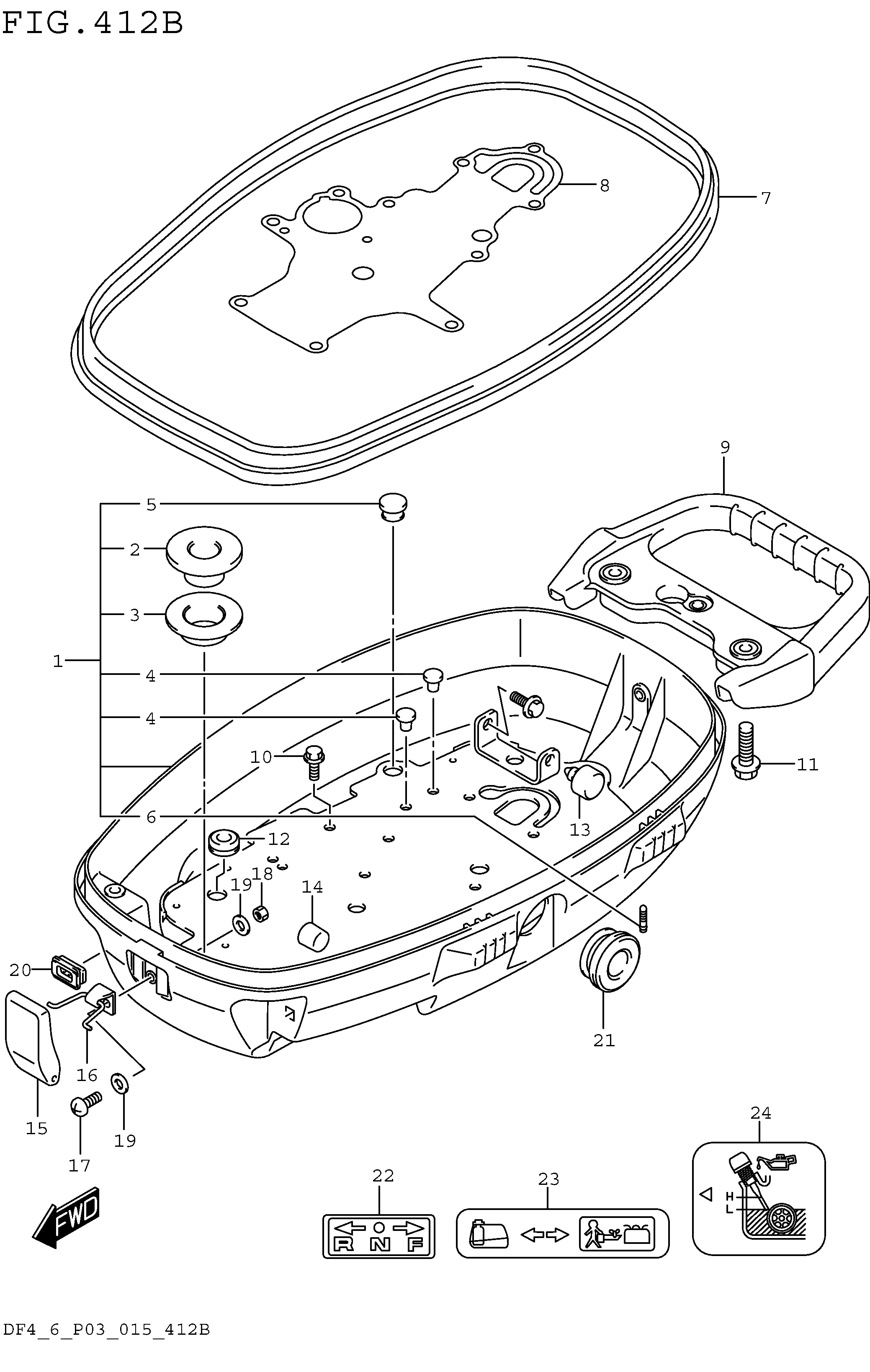 Capot inférieur (DF6 P03)
