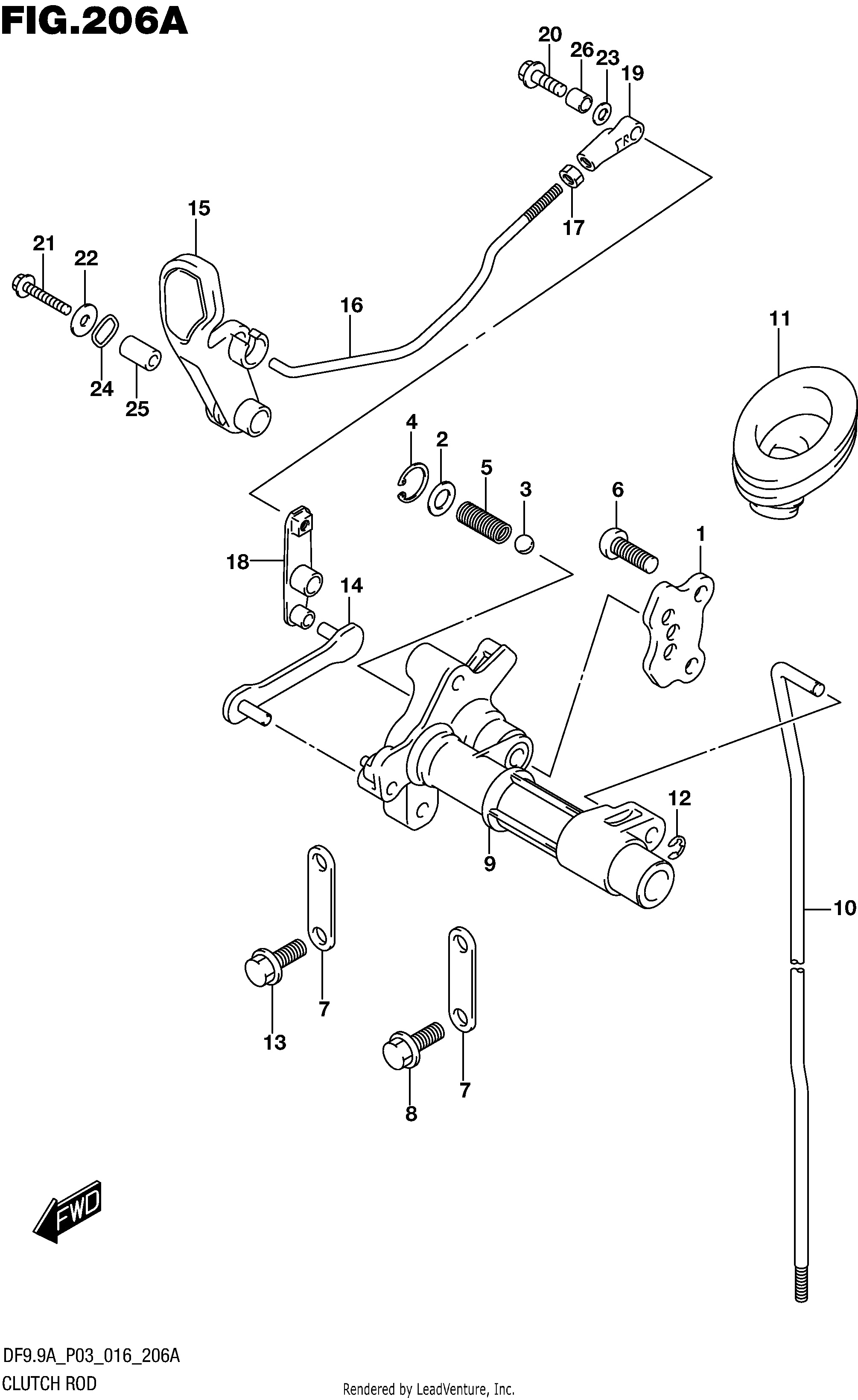 TIGE D'EMBRAYAGE (DF8A P03)