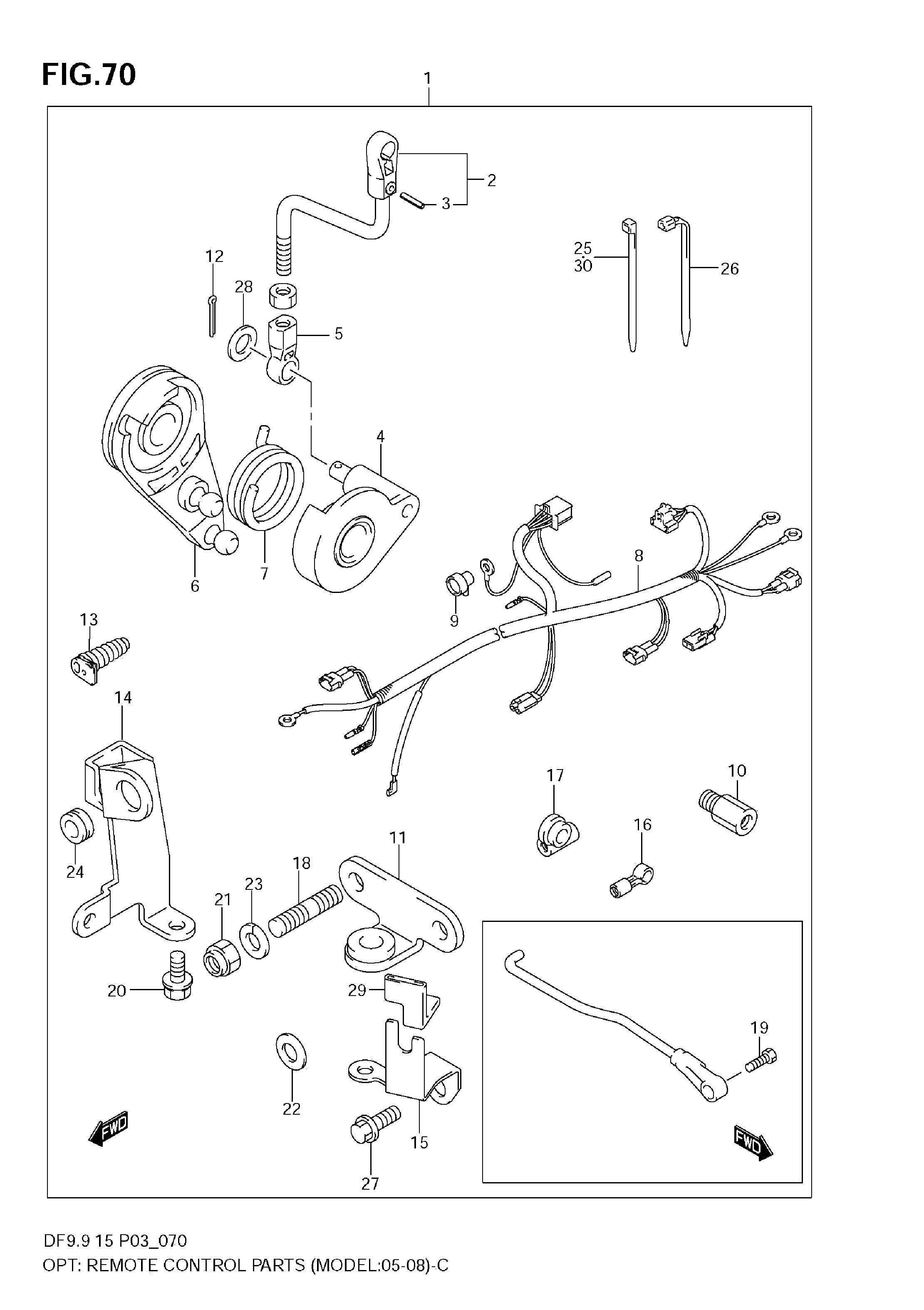 OPTAR PIEZAS DEL CONTROL REMOTO (MODELO 05-)