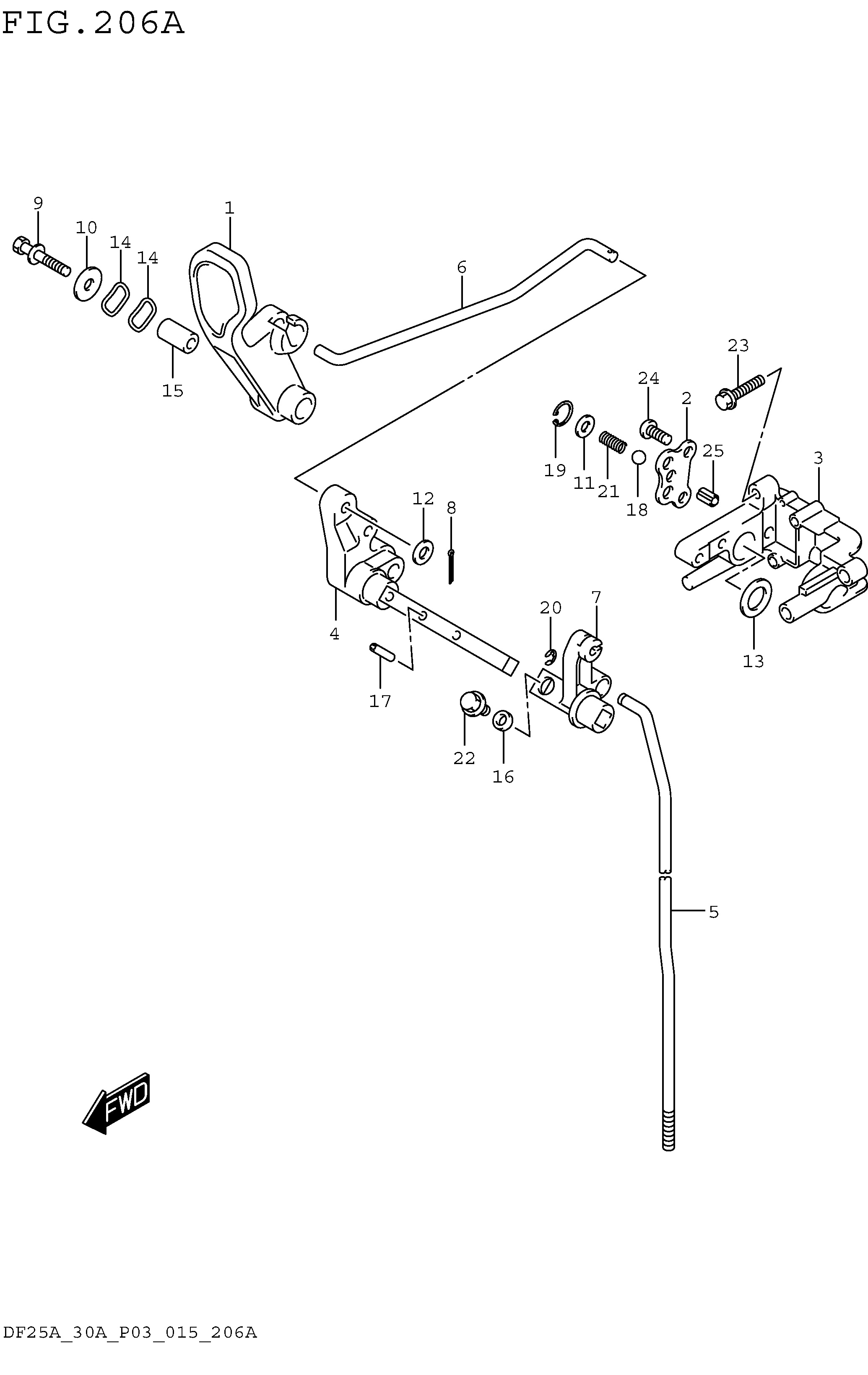 TIGE D'EMBRAYAGE (DF25A P03)