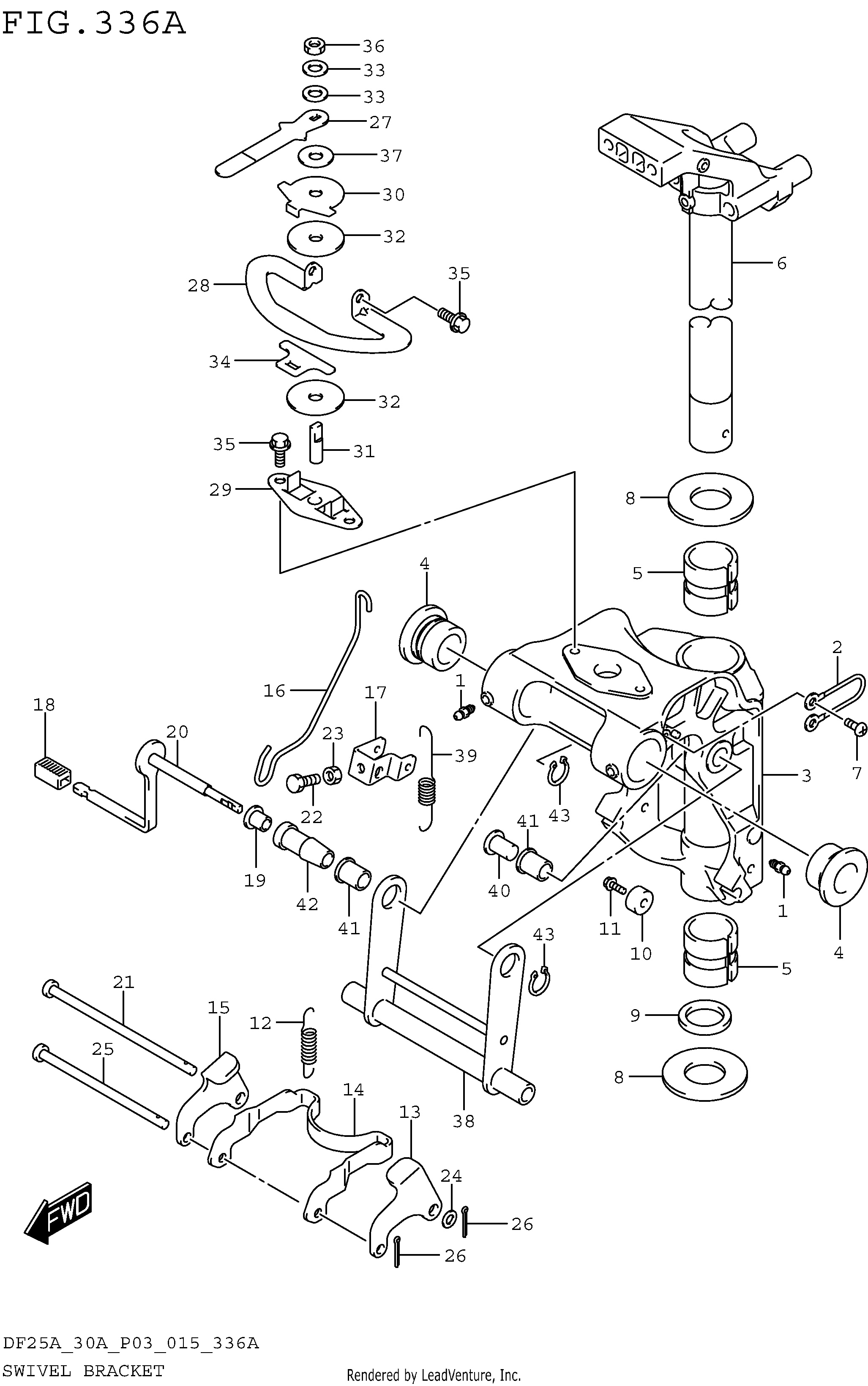 Support pivotant (DF25A P03)
