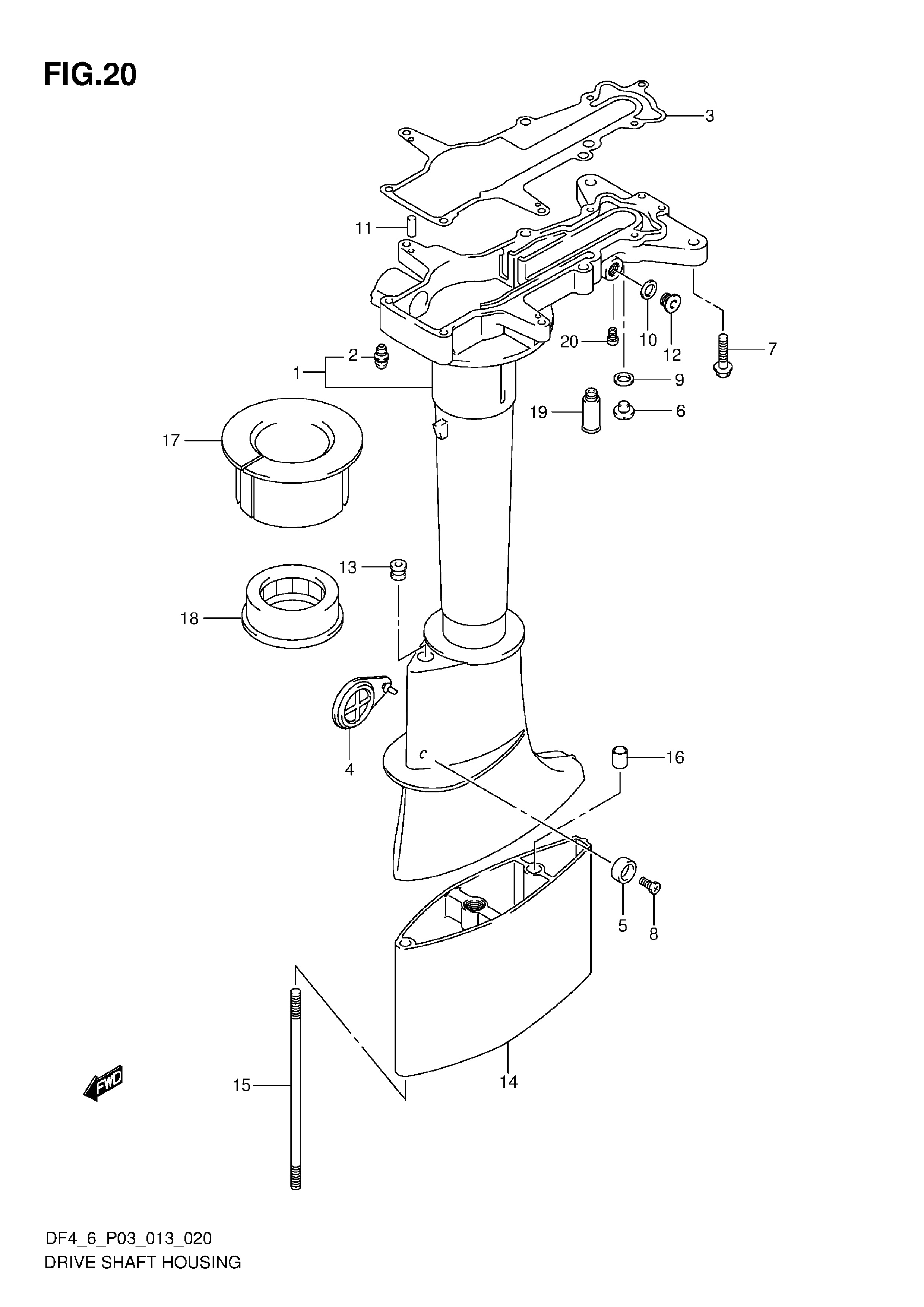 Carter d'arbre de transmission