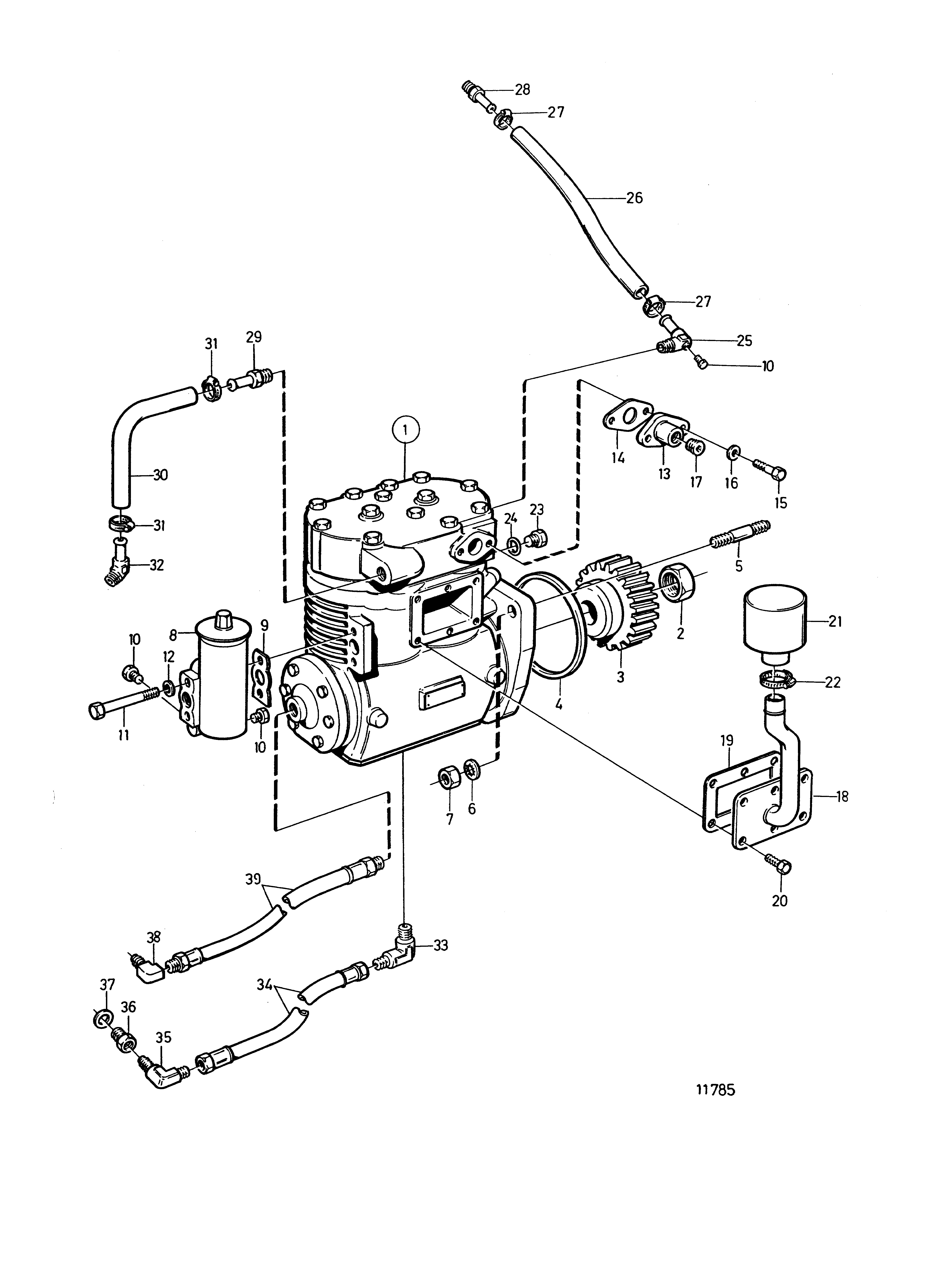 Compresseur d’air 15, 5 W et pièces de montage