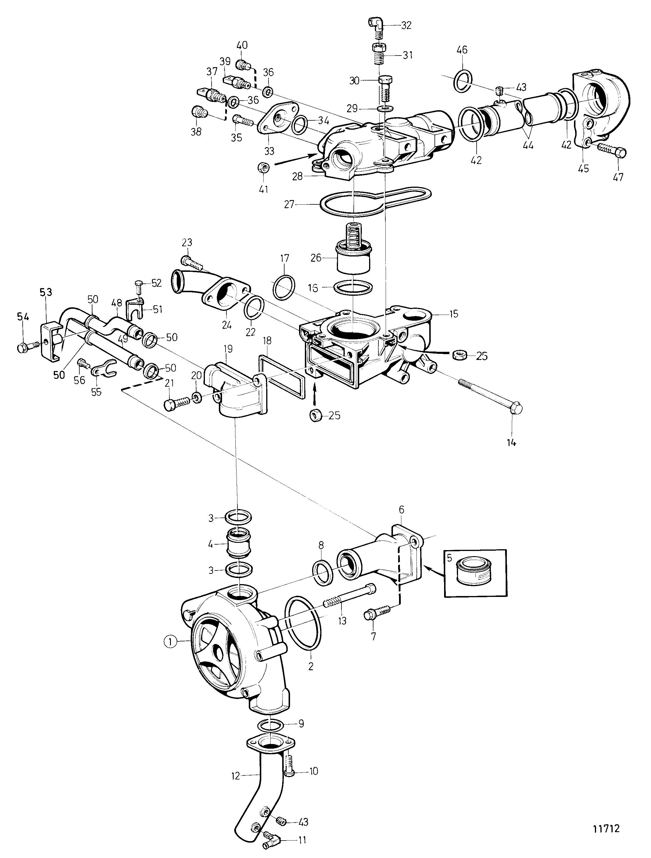 Pompe à eau et boîtier de thermostat