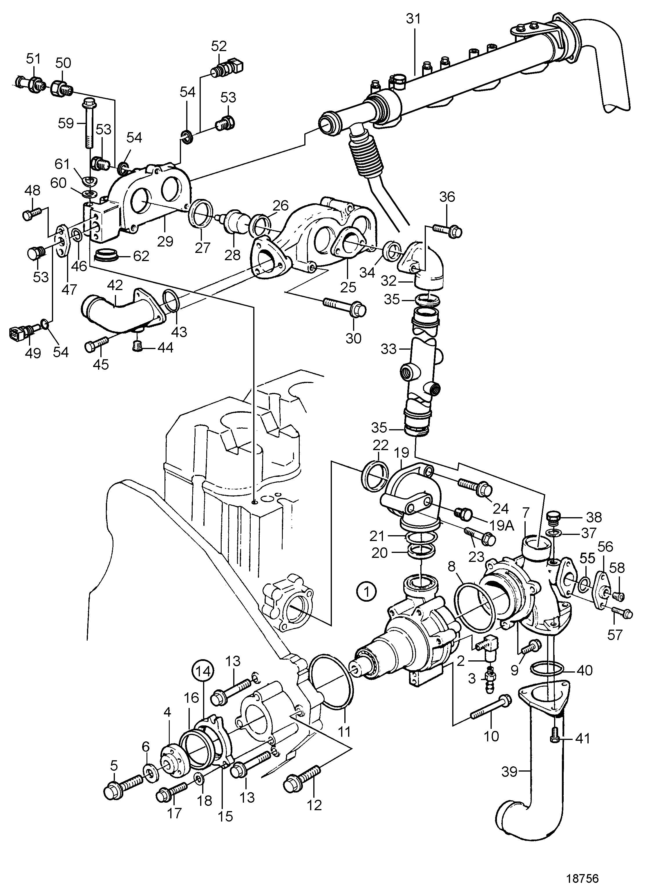 Pompe à eau et thermostat