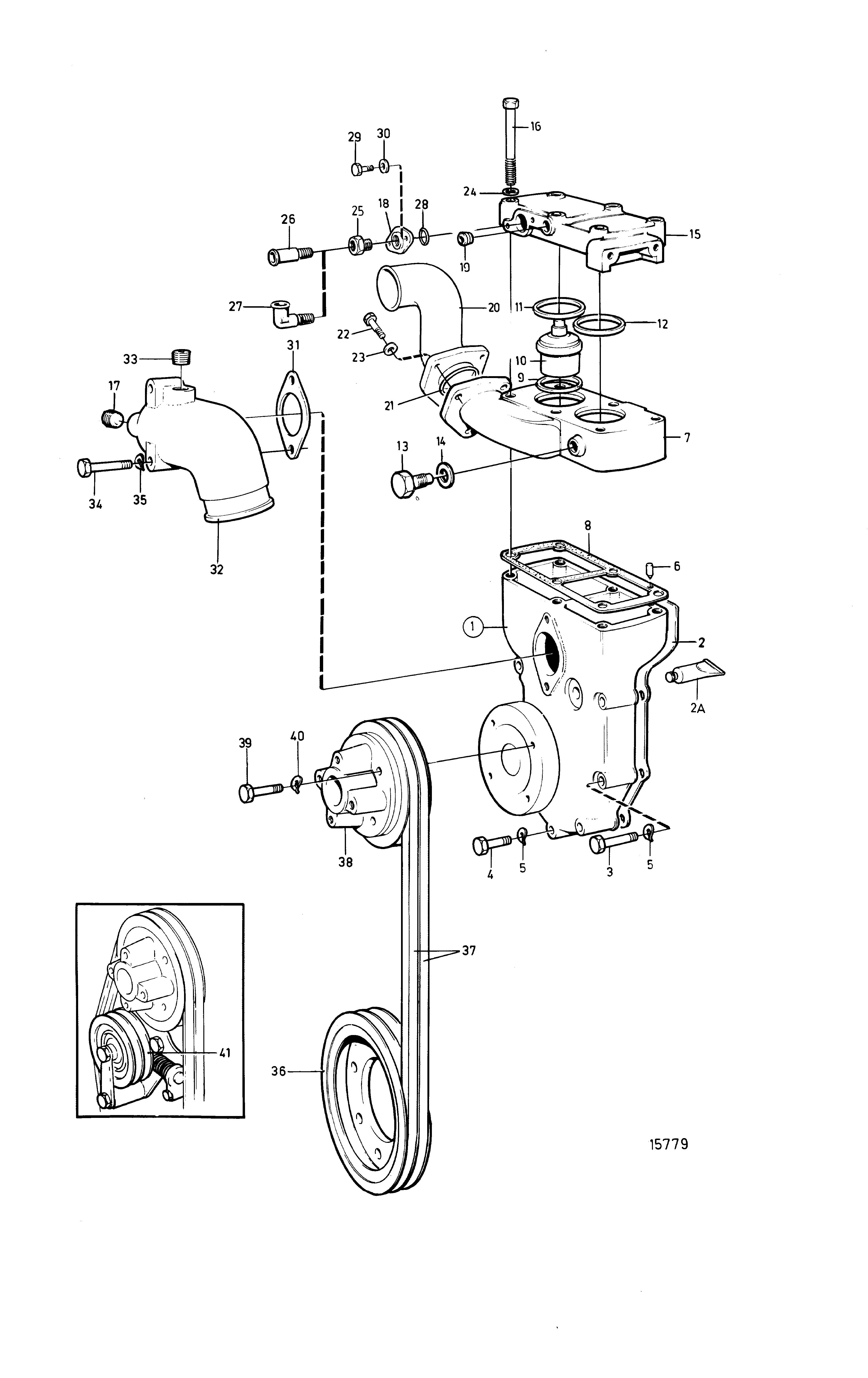 Pompe à eau et boîtier de thermostat