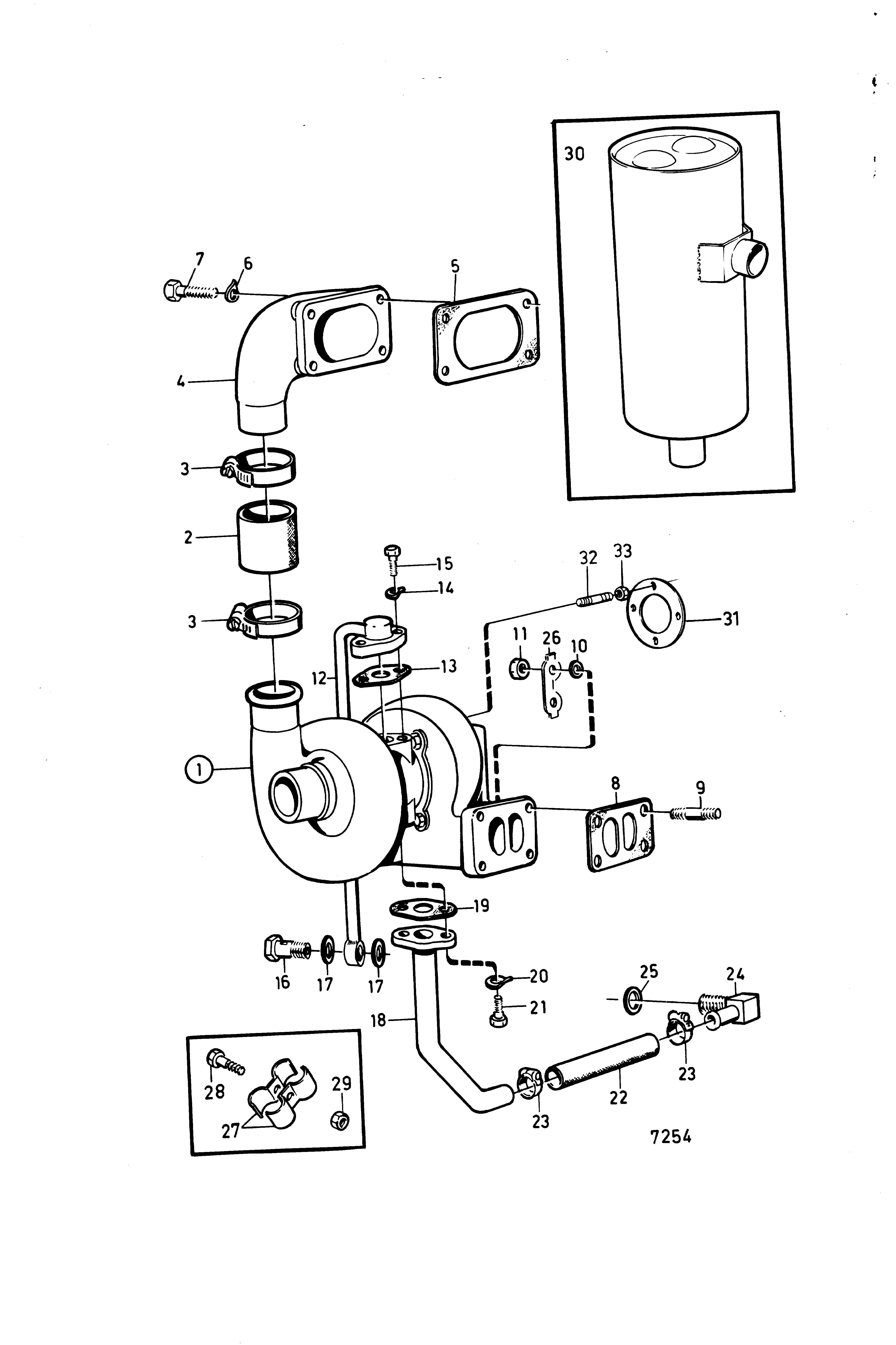 Turbocompresseur et pièces de montage