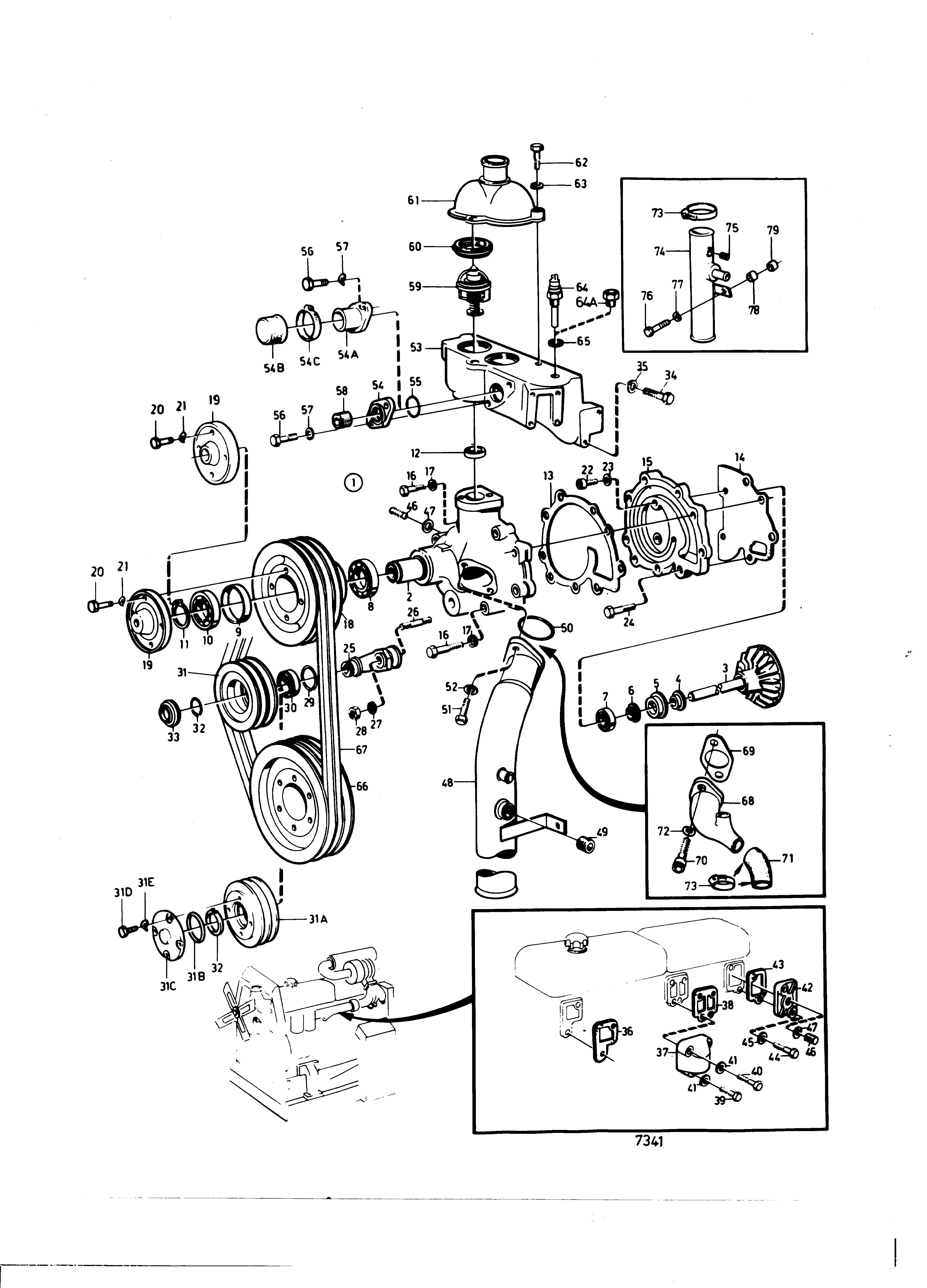 Pompe de circulation et thermostat avec pièces de montage
