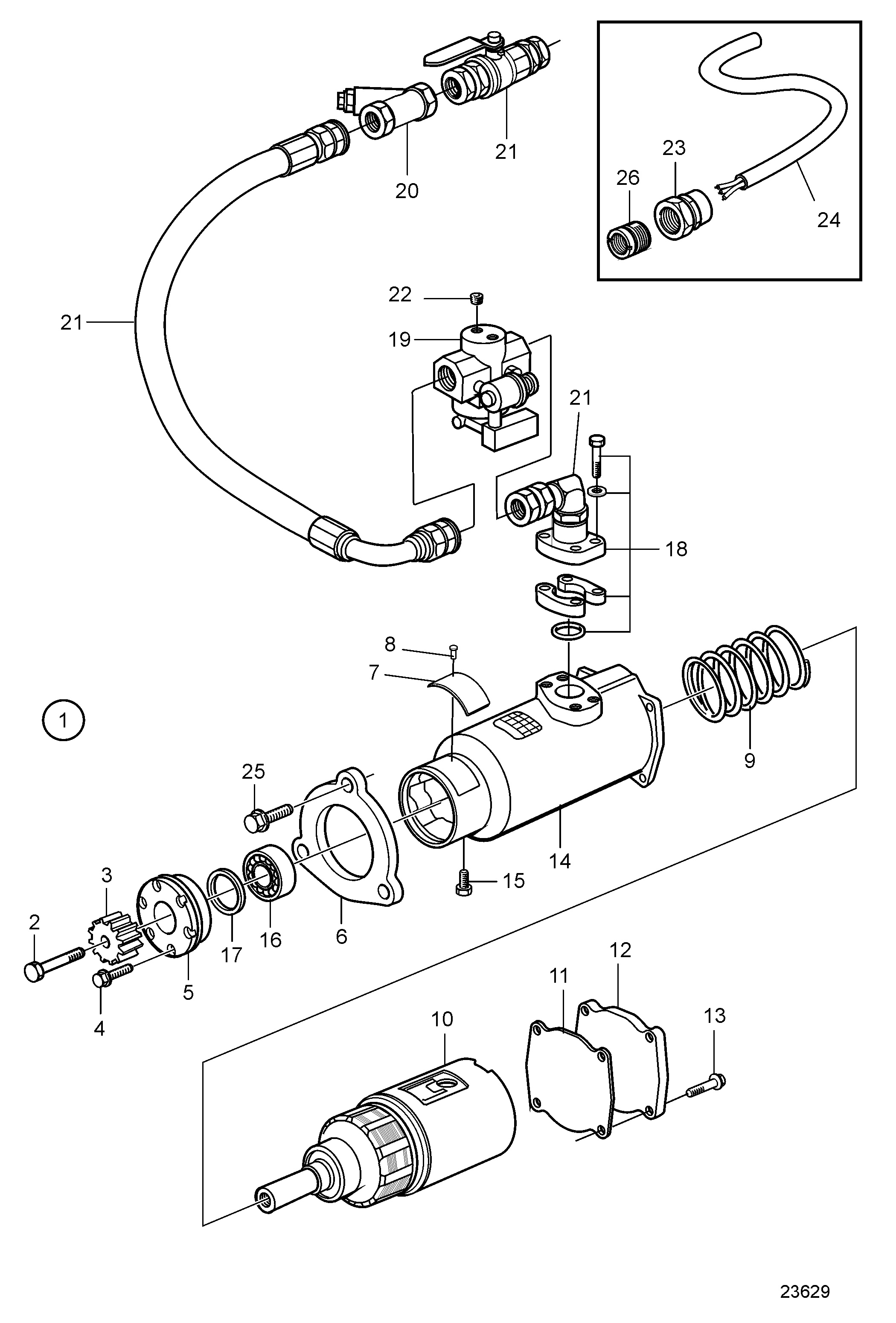 Démarreur/Démarreur pneumatique et pièces de montage, (Aux)