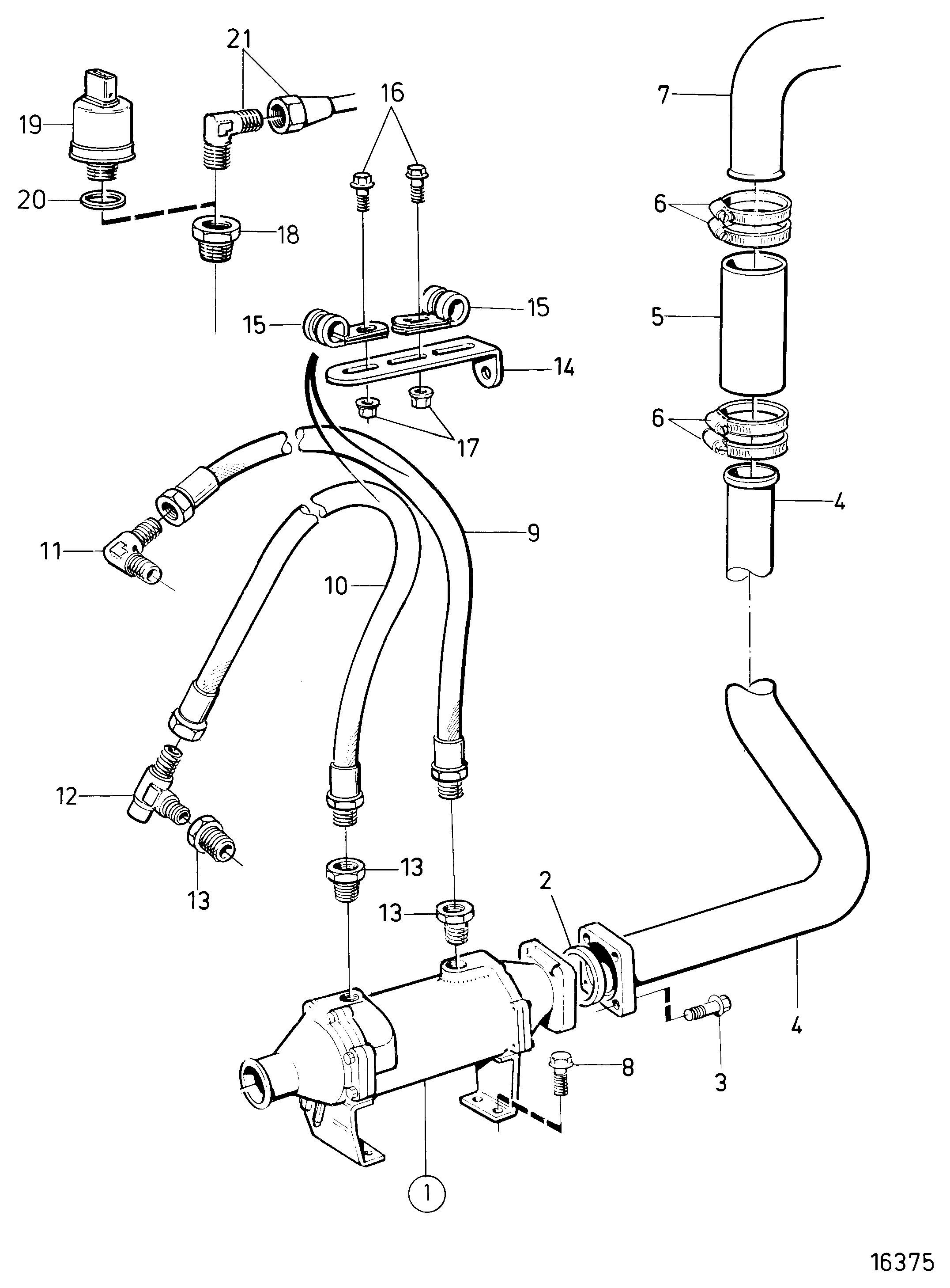 Refroidisseur d’huile pour MG516 Twin Disc